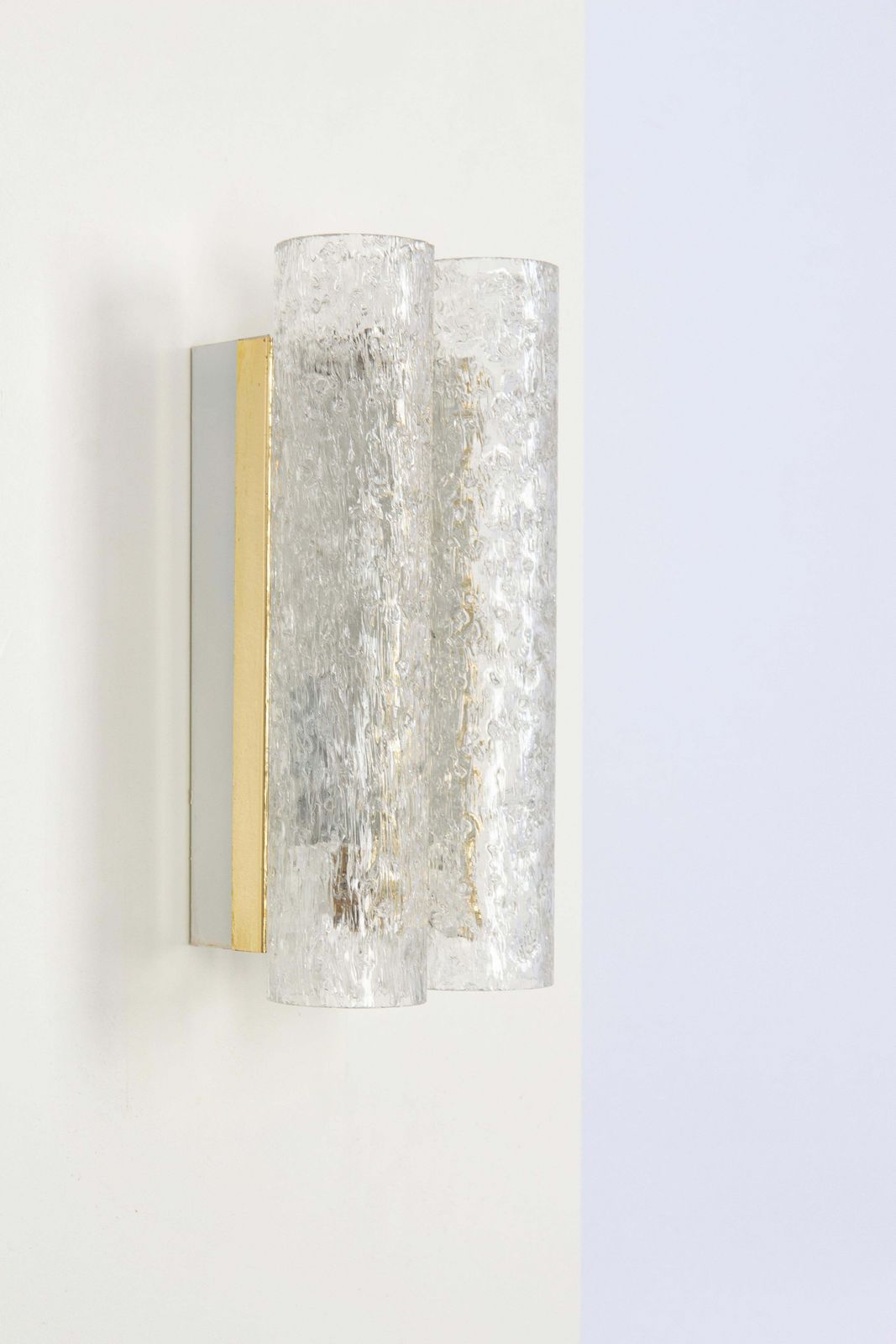 1 Of 7  Brass Or Ice Glass Wall Sconces By Doria, Germany, 1960s photo 300.0
