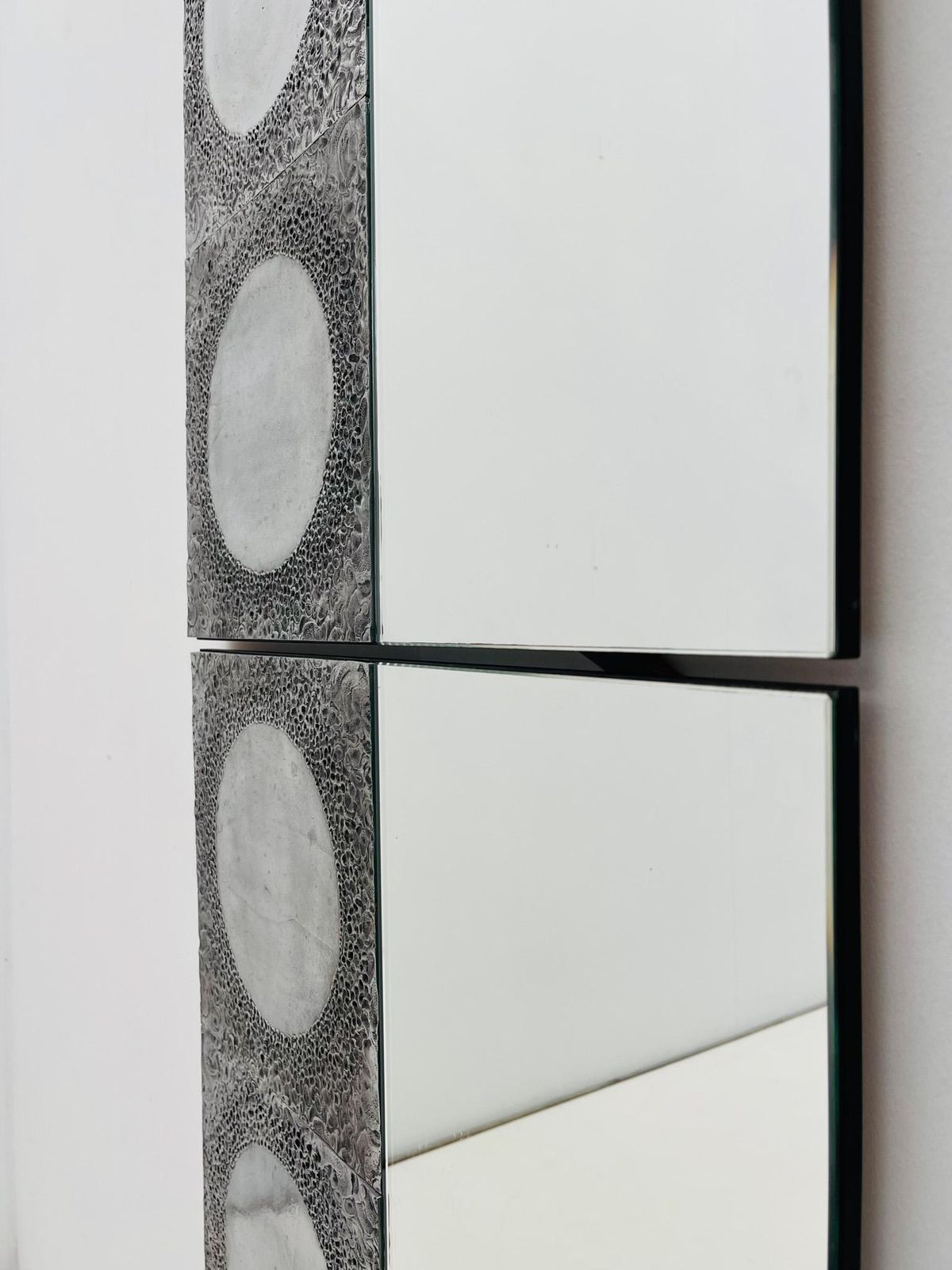 A Pair Of Cast Aluminium Mirror By Garinei Bia photo vinterior