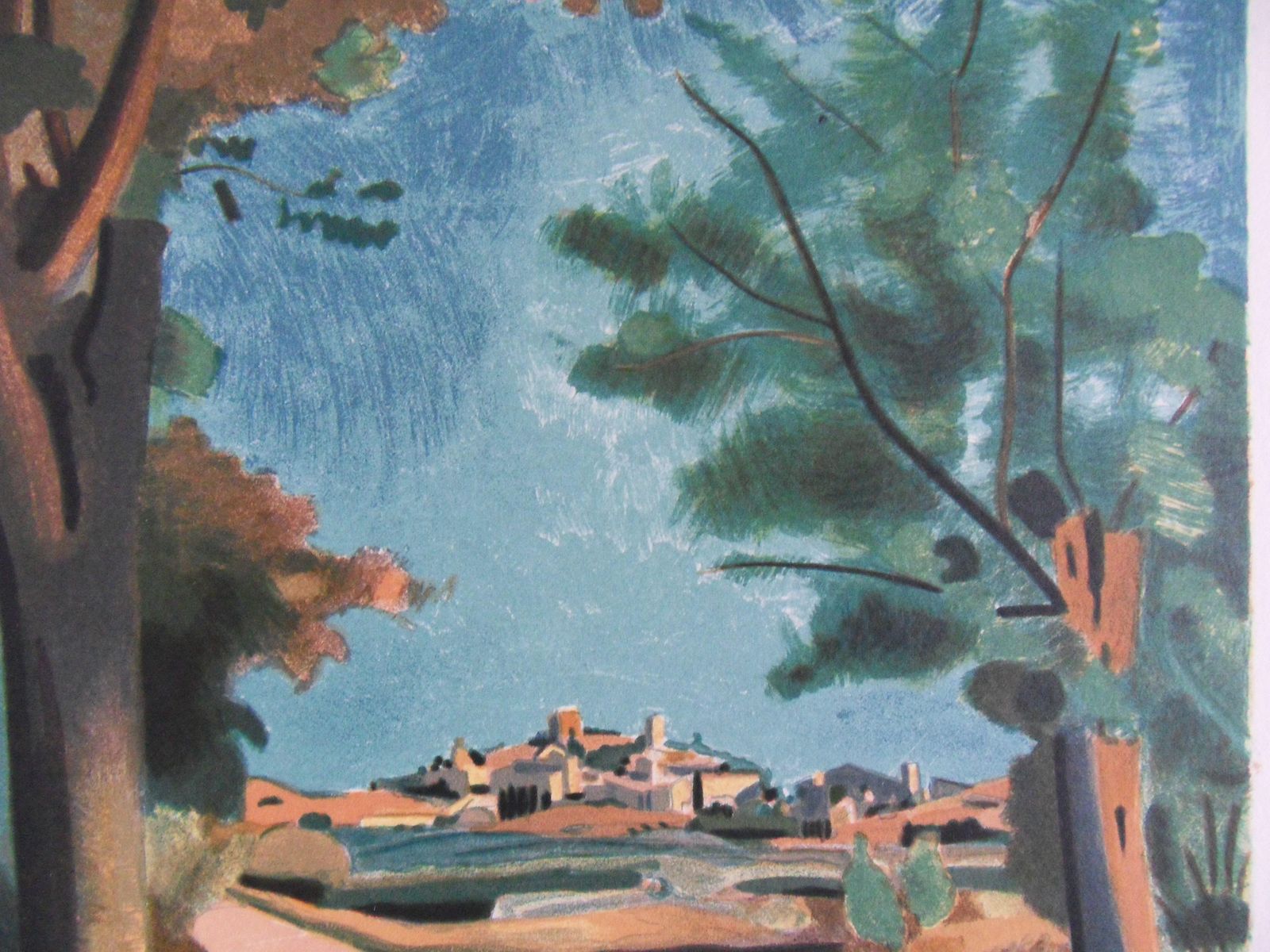 André Derainnear Saint Paul De Vence   Stone Lithograph   19651965 photo for sale