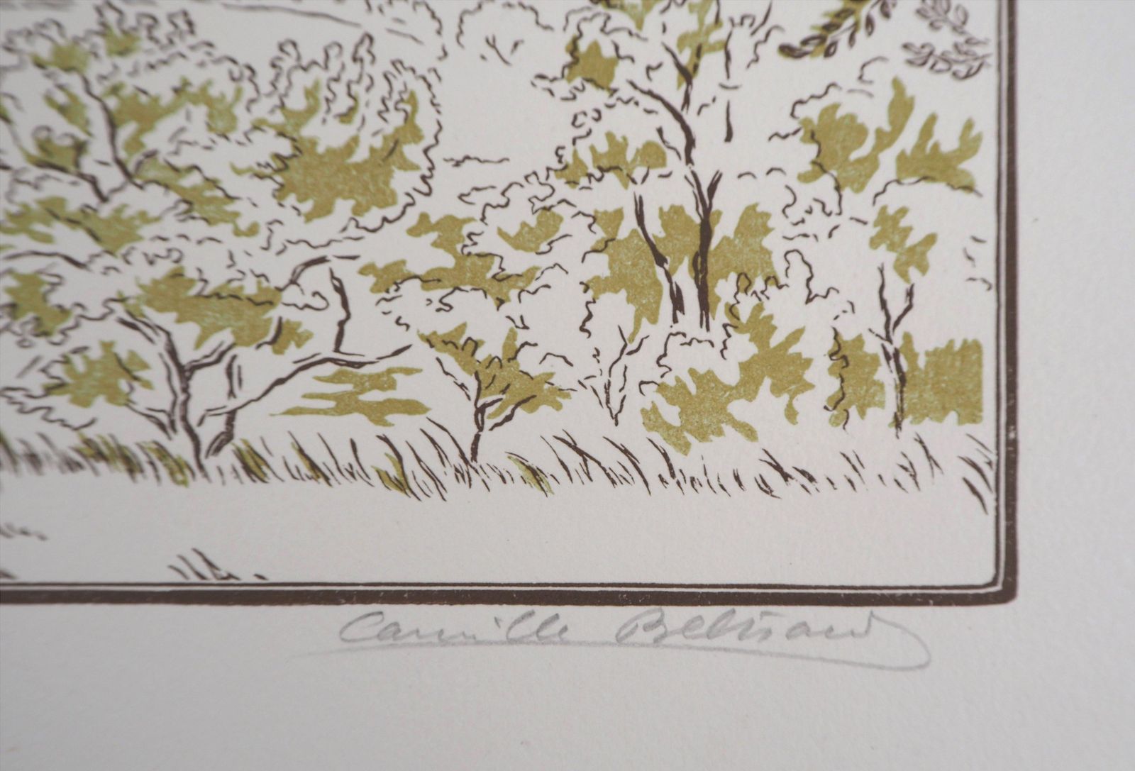 Camille Beltrandpeaceful Landscape In Normandy   Original Wooodcut, Handsigned & Numbered1924 photo buy