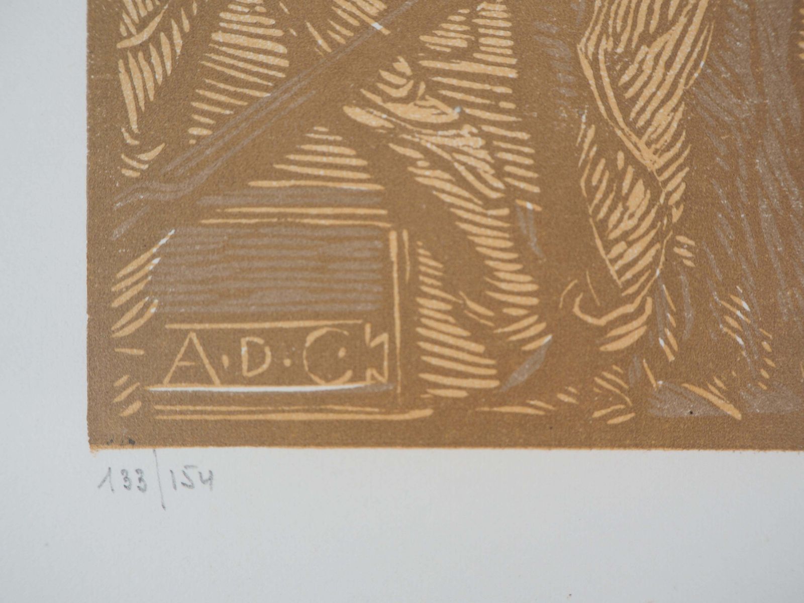 Adolpho De Carolissymbolism : Allegory Of Work   Original Wooodcut, Handsigned & Numbered1923 photo Art
