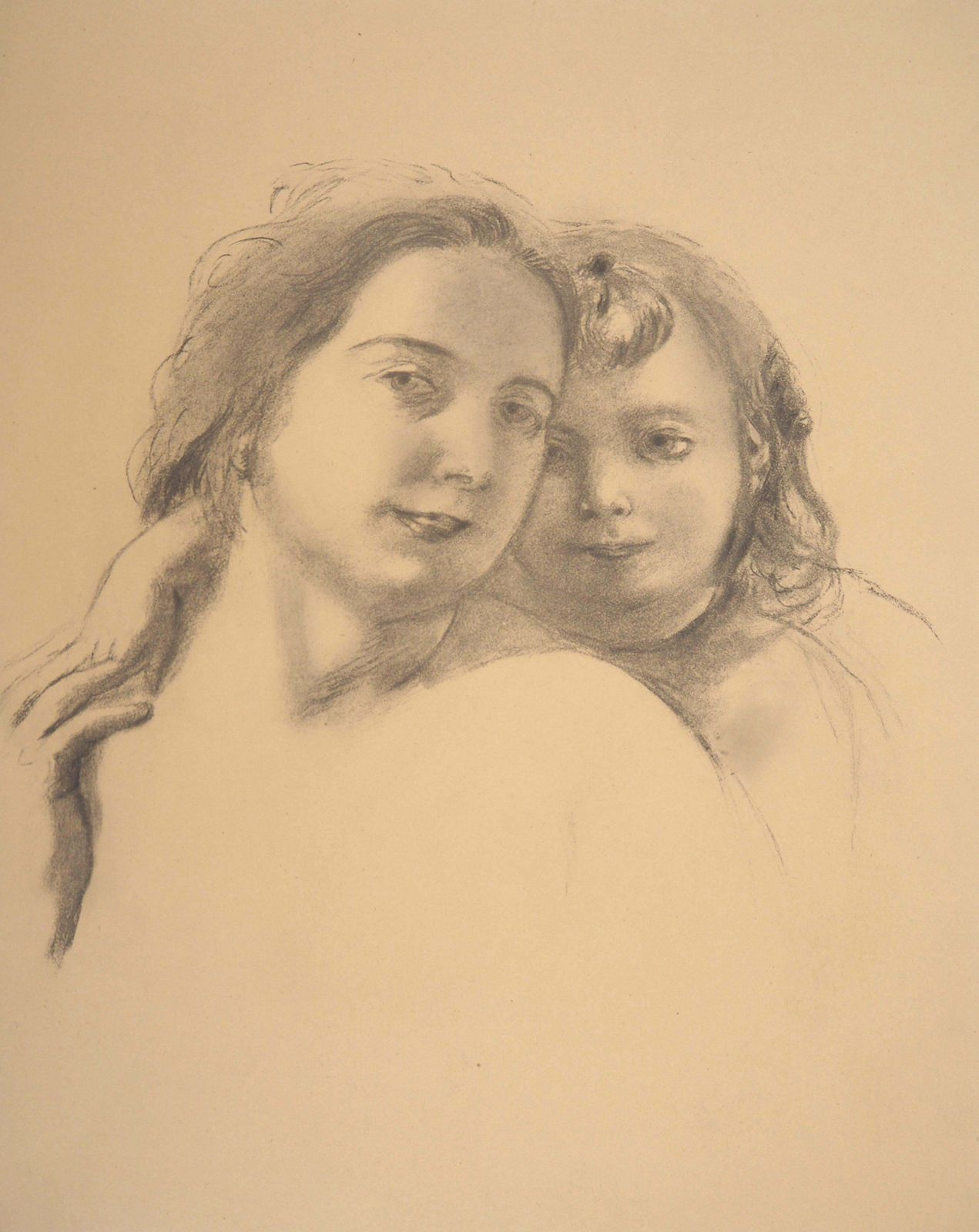 Maurice Denisportrait Of Mother And Daughter   Lithograph1918