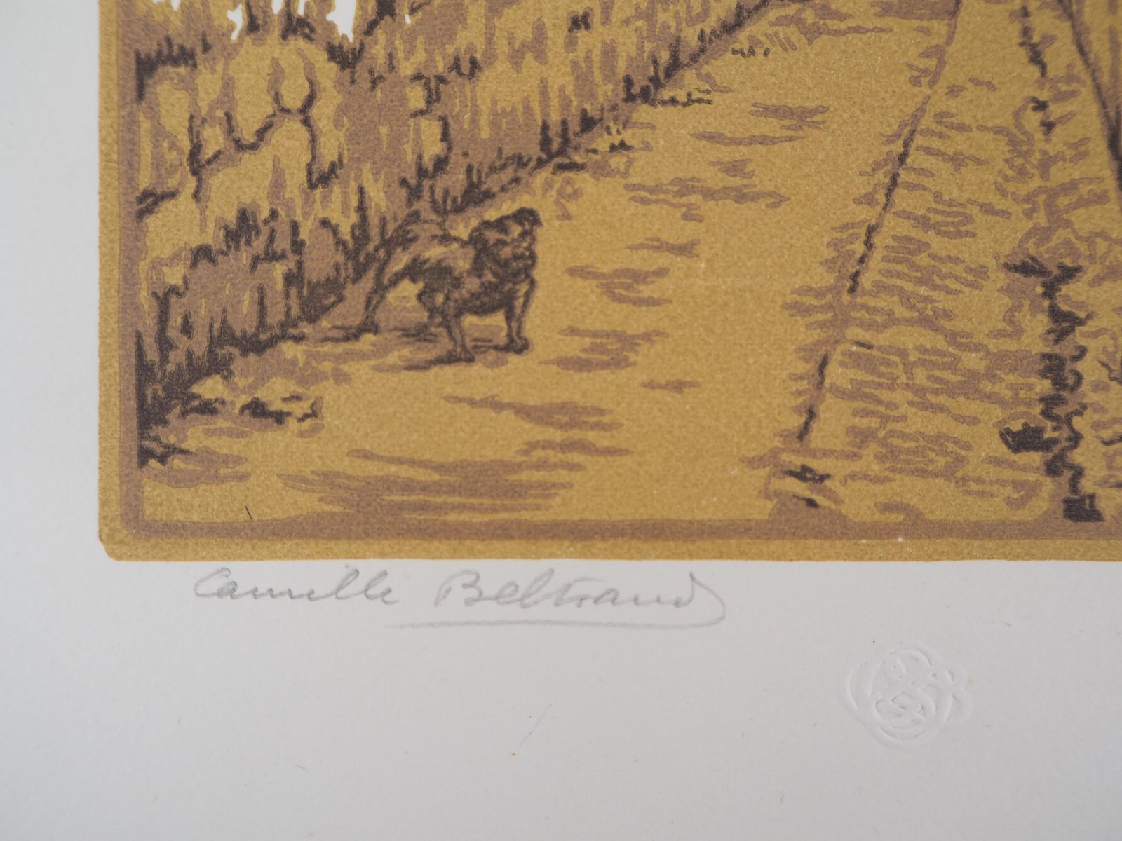 Camille Beltrandstreet From The Old Paris   Original Wooodcut, Handsigned & Numbered1927 photo furniture