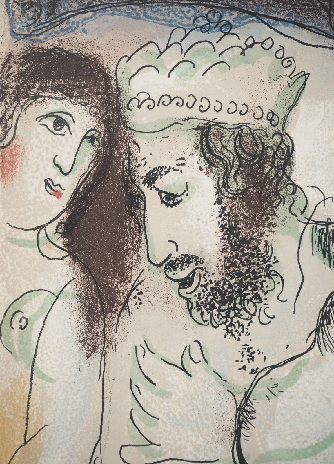 Marc Chagallthe Bible : The Dream Of Abimelech   Original Lithograph (Mourlot #239)1960 photo Art