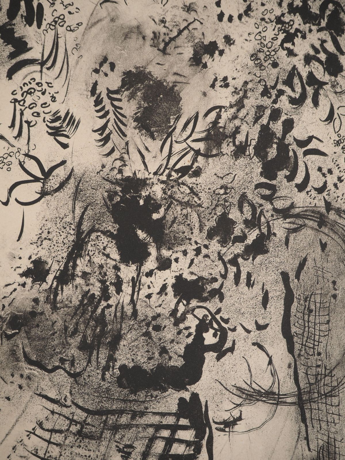 Marc Chagallrooster, Bouquet And Acrobat   Stone Lithograph (Mourlot #63)1952 photo 1715.0