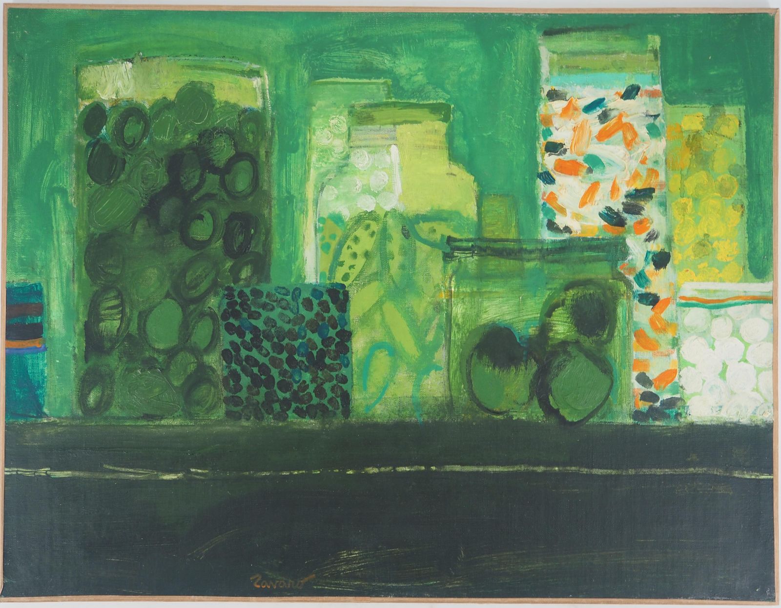 Albert Zavarofauvist Still Life : The Candy Shop   Original Oil On Canvas, Signed1967