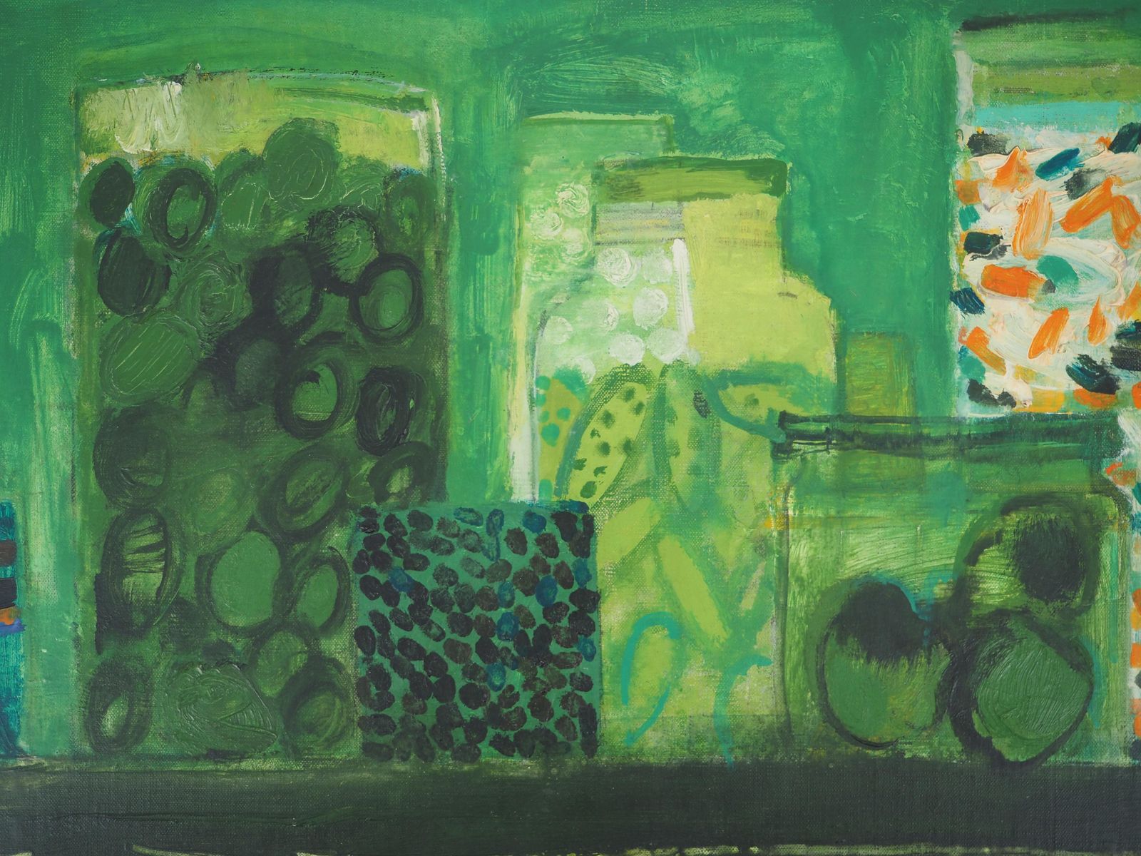 Albert Zavarofauvist Still Life : The Candy Shop   Original Oil On Canvas, Signed1967 photo for sale