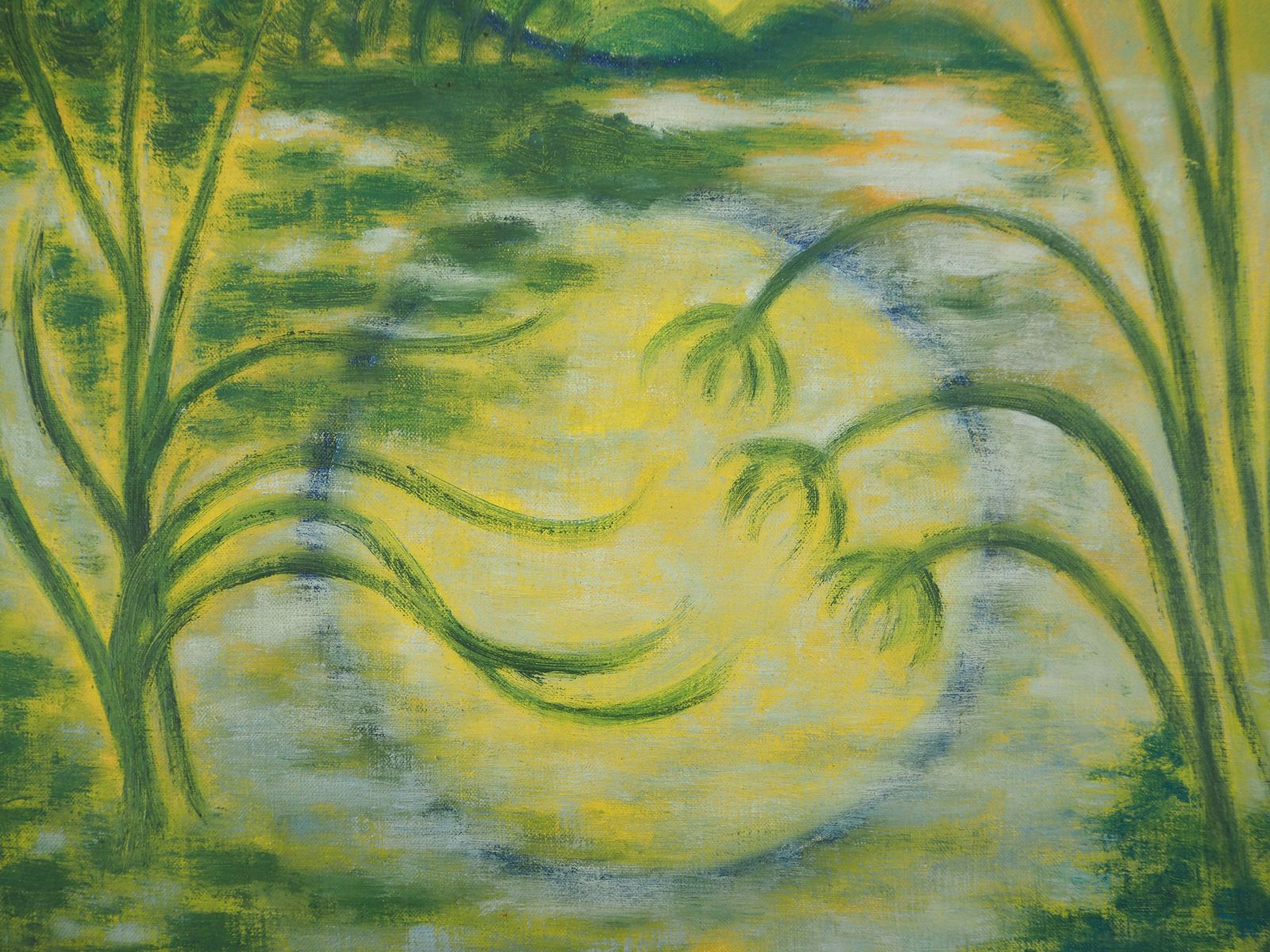 photo furniture Meyer Lazarisrael : Sunset On The Lake Of Galilee   Original Oil On Canvas, Handsigned1968