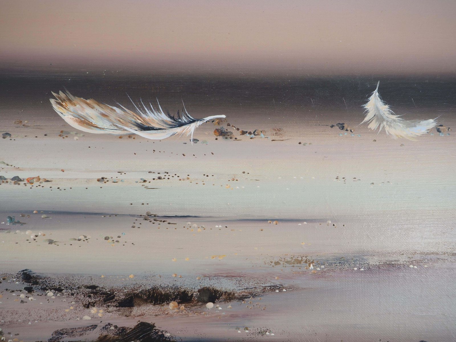 photo for sale Bernard Louedinseascape : As Light As A Feather   Original Oil On Canvas, Handsigned1978