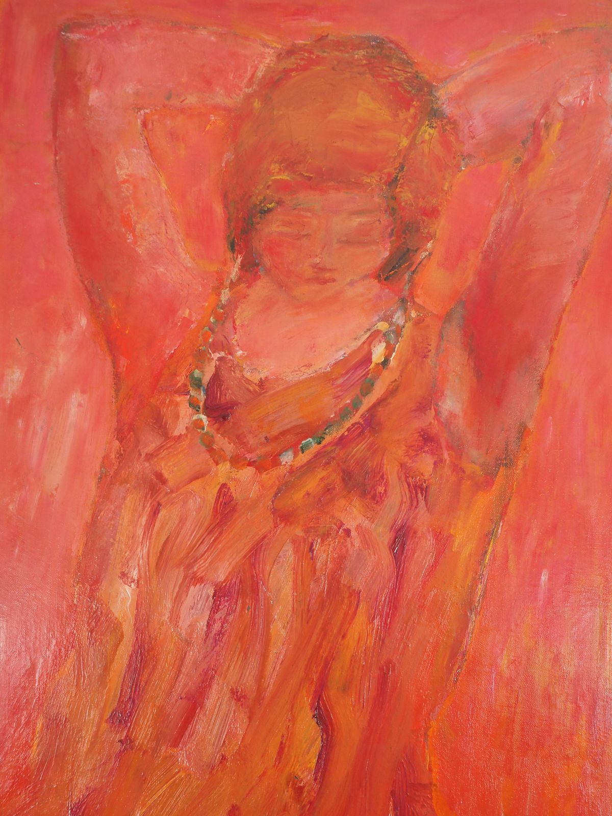 Pierre Garcia Fonsred Young Girl With A Necklace   Original Oil On Canvas, Signedc. 1965 photo buy