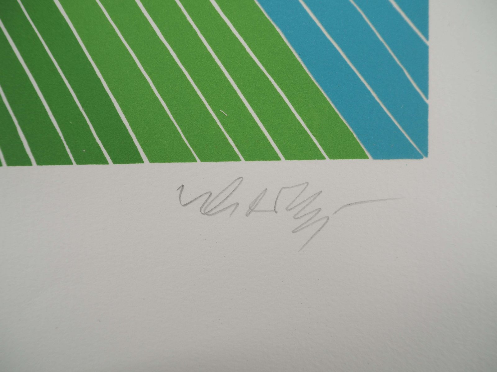 Victor Vasarelyjumping Zebra (Op Art)   Original Lithograph, Handsigned (Benavides #985)1984 photo furniture