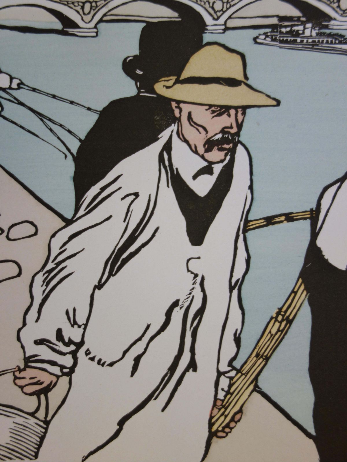 Charles Huardfishermen In Paris   Original Lithograph, 18981897 photo Art