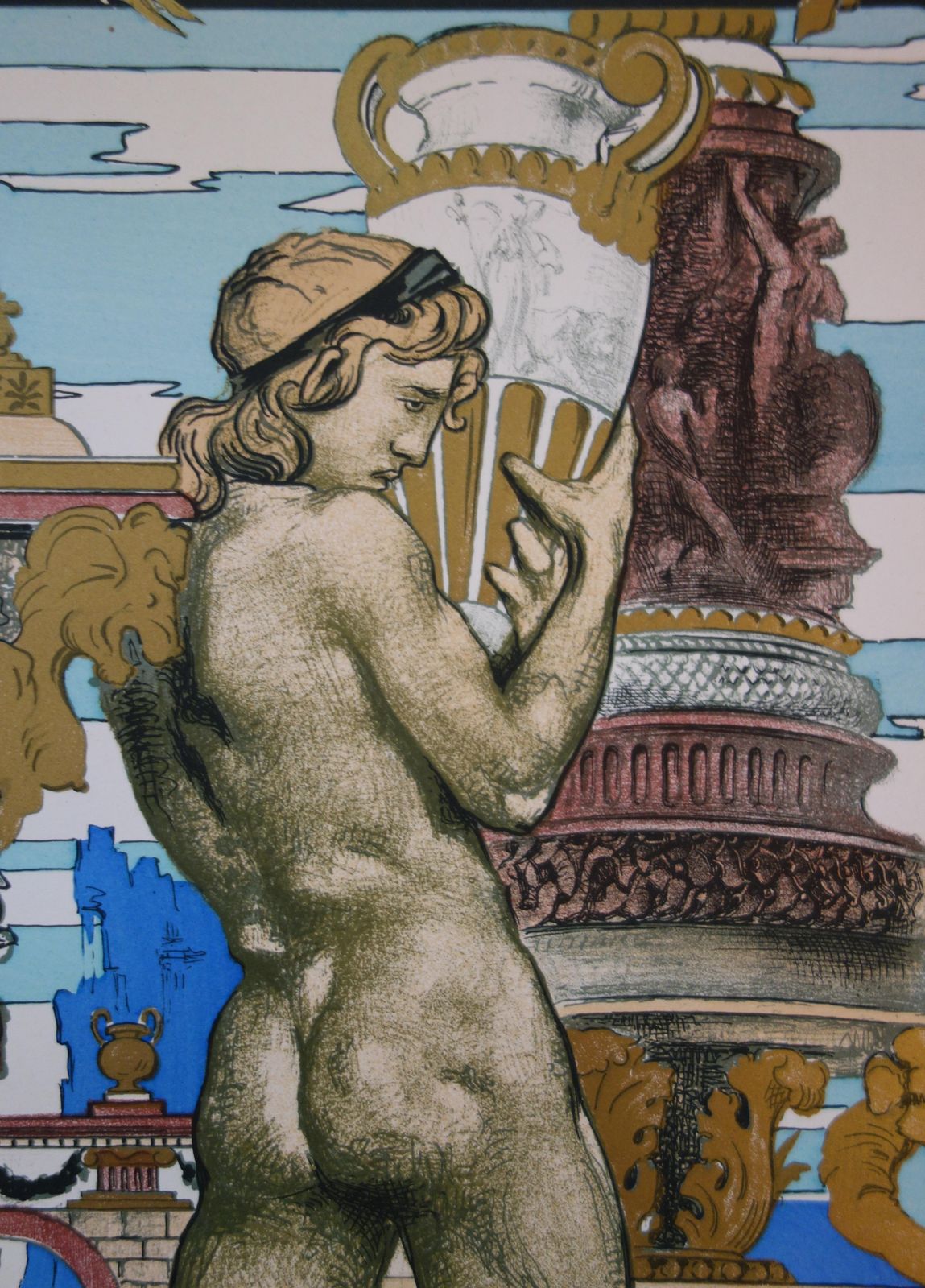 Maurice Desvallièresmythology: Amphora Bearer   Original Lithograph1897/98 photo for sale