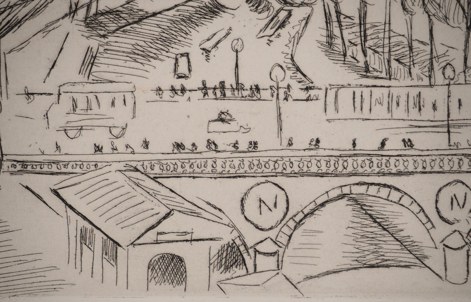 Henri Matisseparis : Saint Michel Bridge   Original Etching (Duthuit Matisse #108)1927 photo vinterior