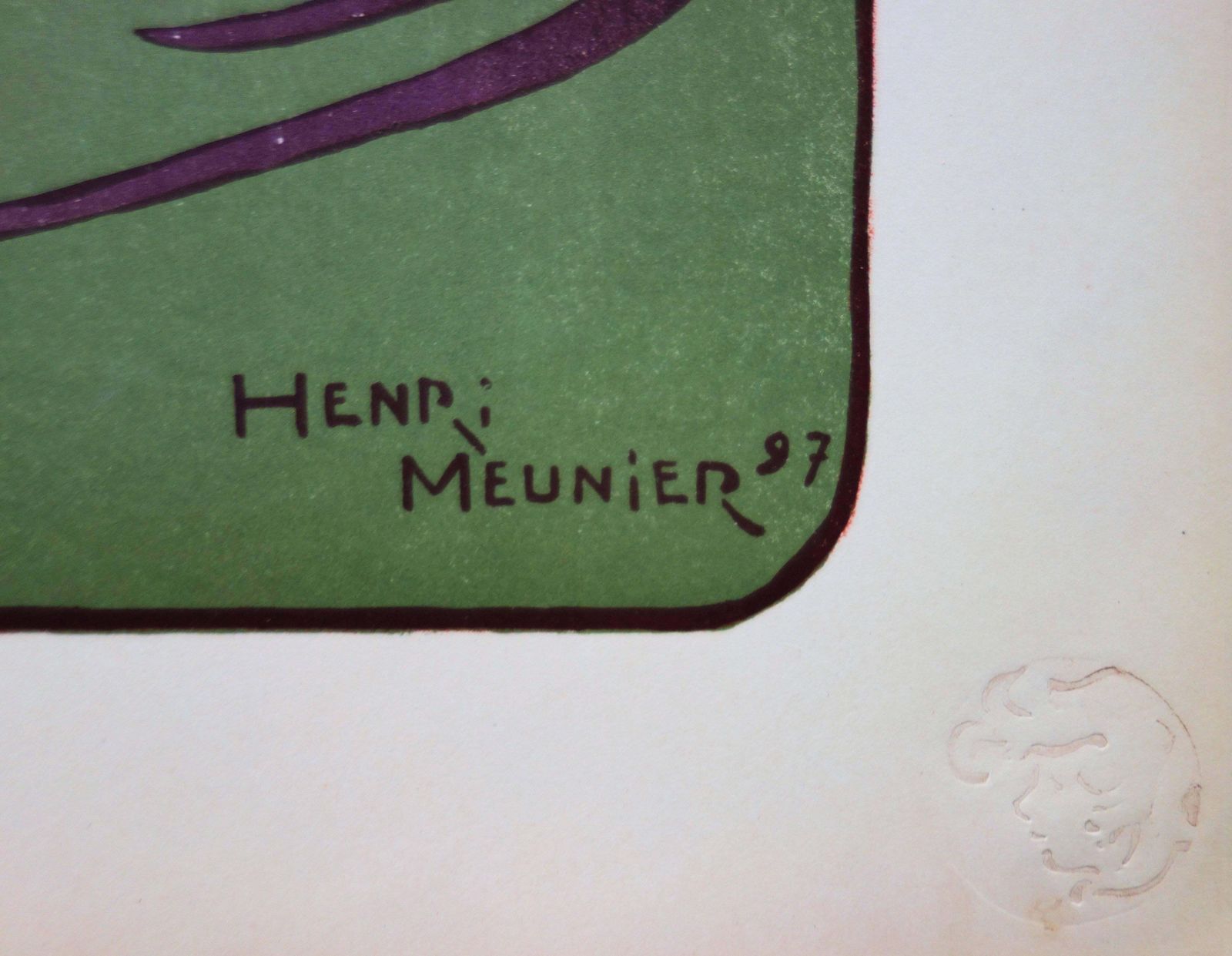 Henri Meuniermeditating Sunset : Silence Time   Original Lithograph, 18971897/98 photo furniture
