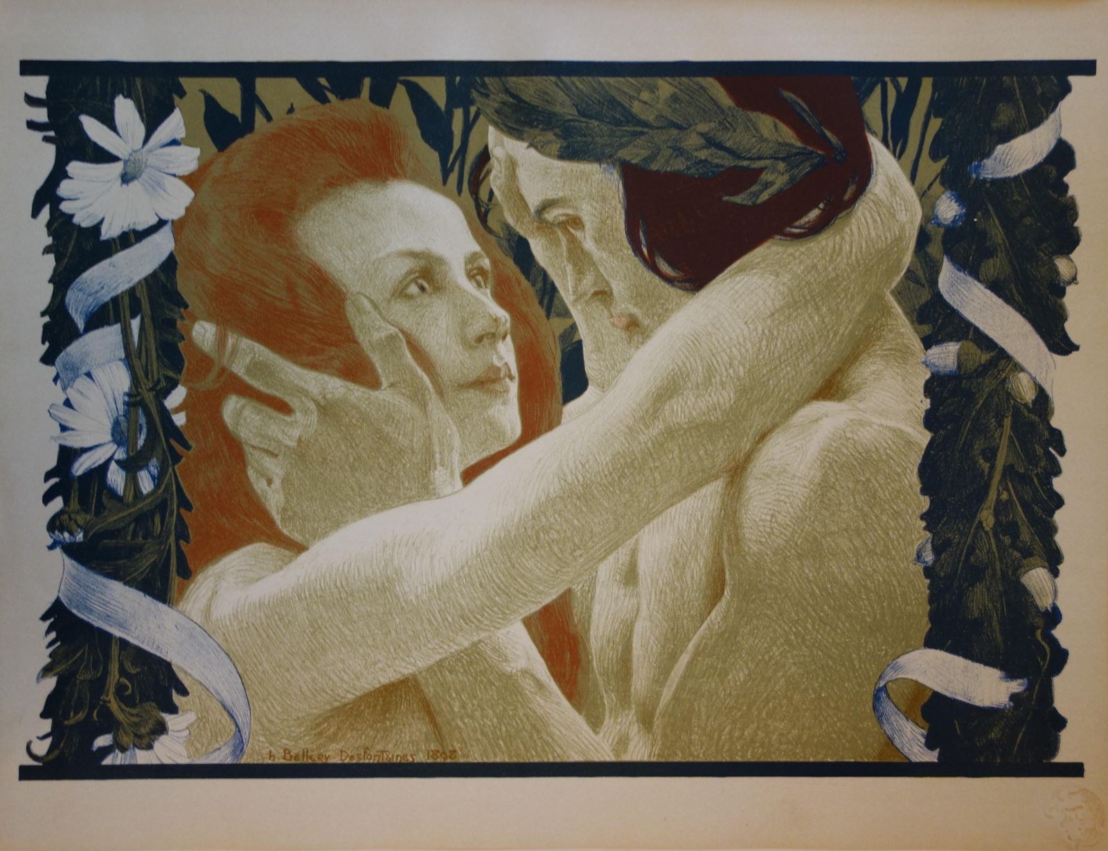 Henri Bellery Desfontainesmysterious Love   Original Lithograph   18981897