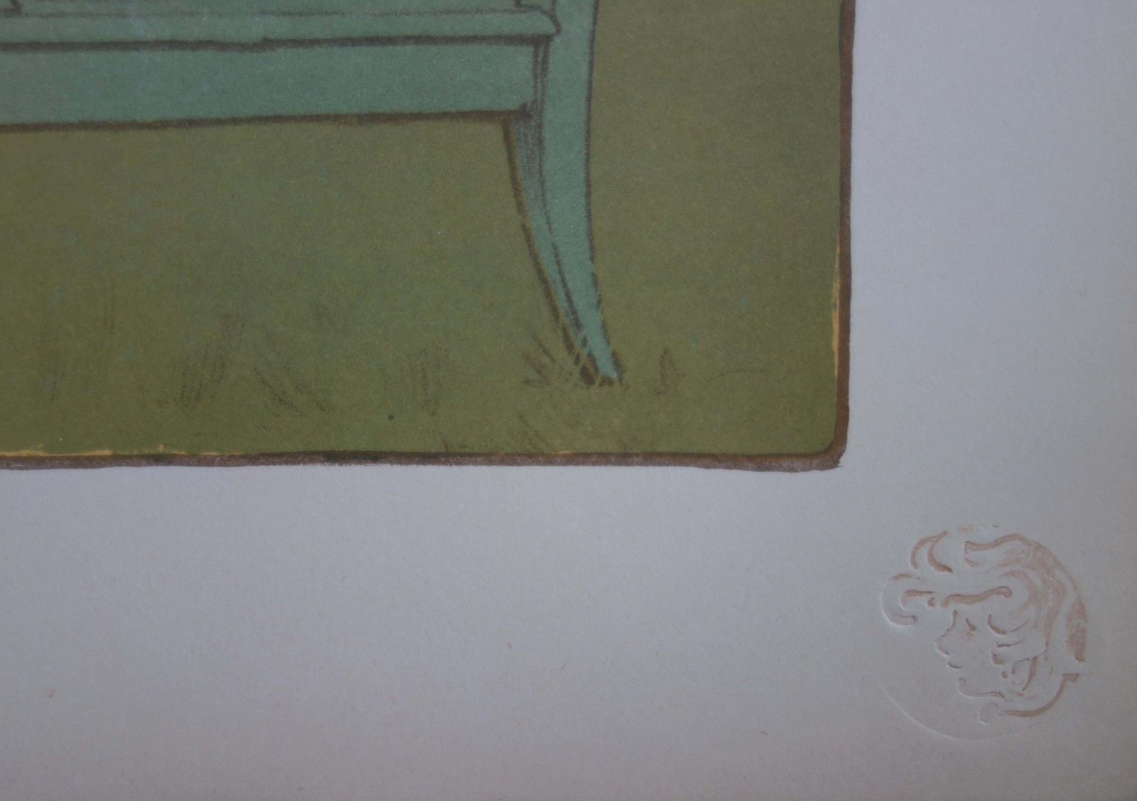 Maurice Réalier Dumasart Nouveau Woman In A Garden   Original Lithograph, 18971895 photo furniture