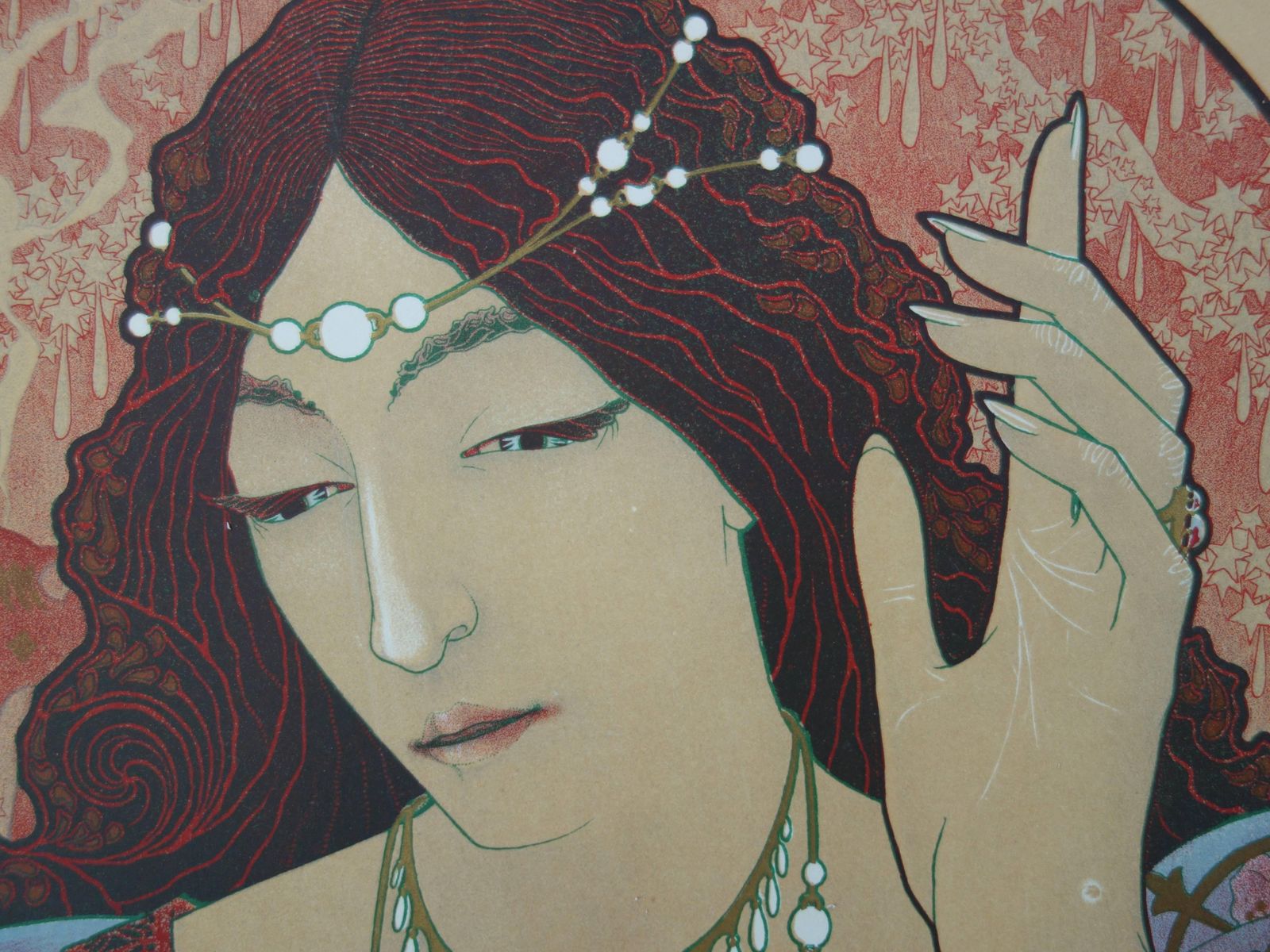 Marcel   Lenoirart Nouveau Woman Praying   Original Lithograph (1897/98)1897 photo vinterior