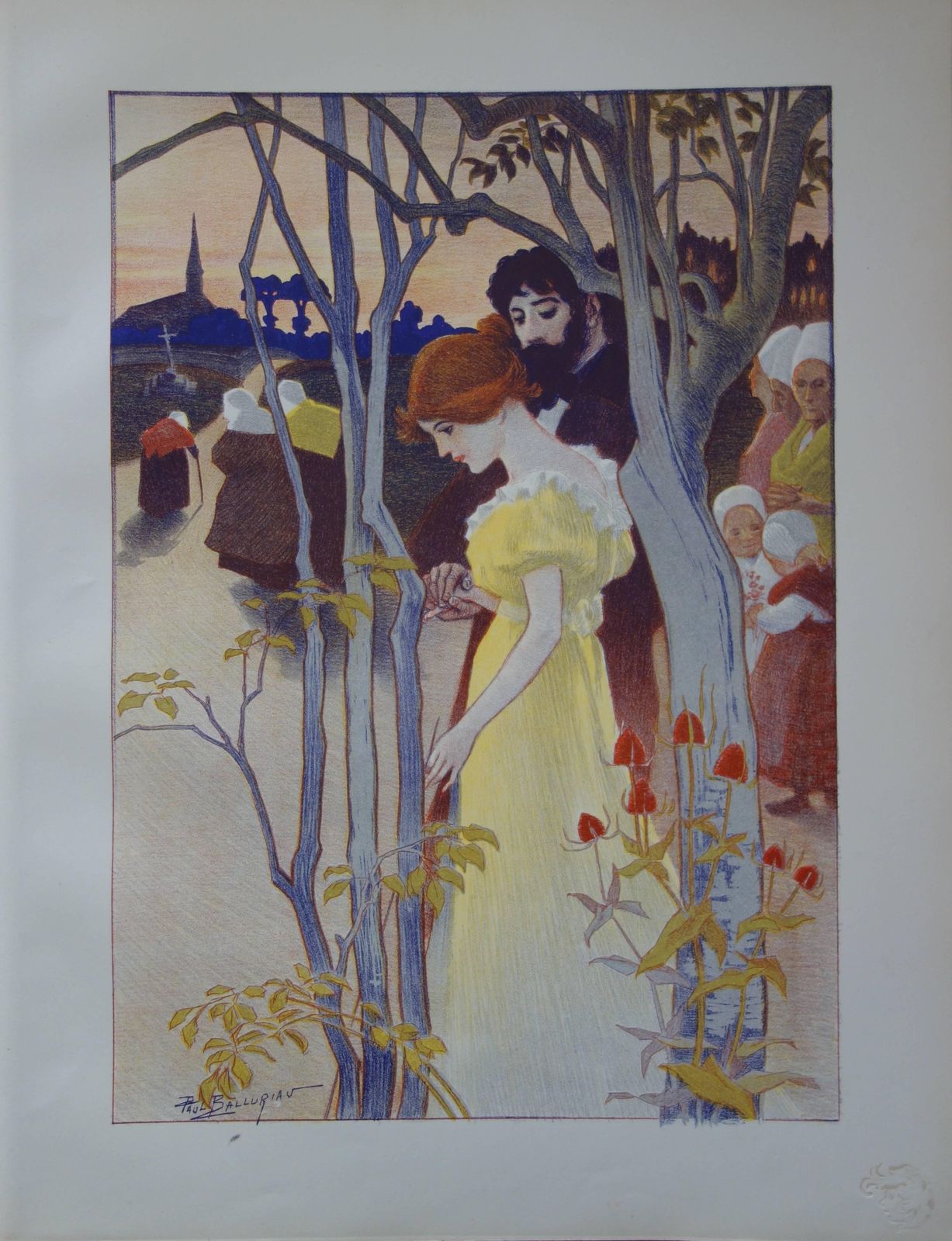 Paul Balluriausymbolism : Twilight   Original Lithograph (1897/98)1897/98