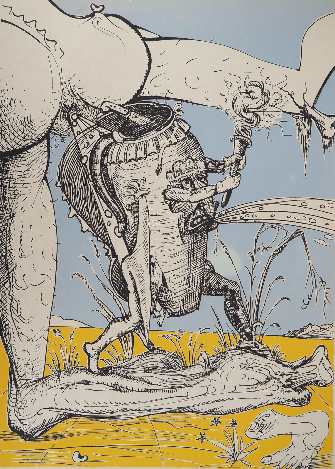 Salvador Dalí­Pantagruel : The Odd Voyage   Original Handsigned Lithograph (Field #73 7i)1973 photo for sale