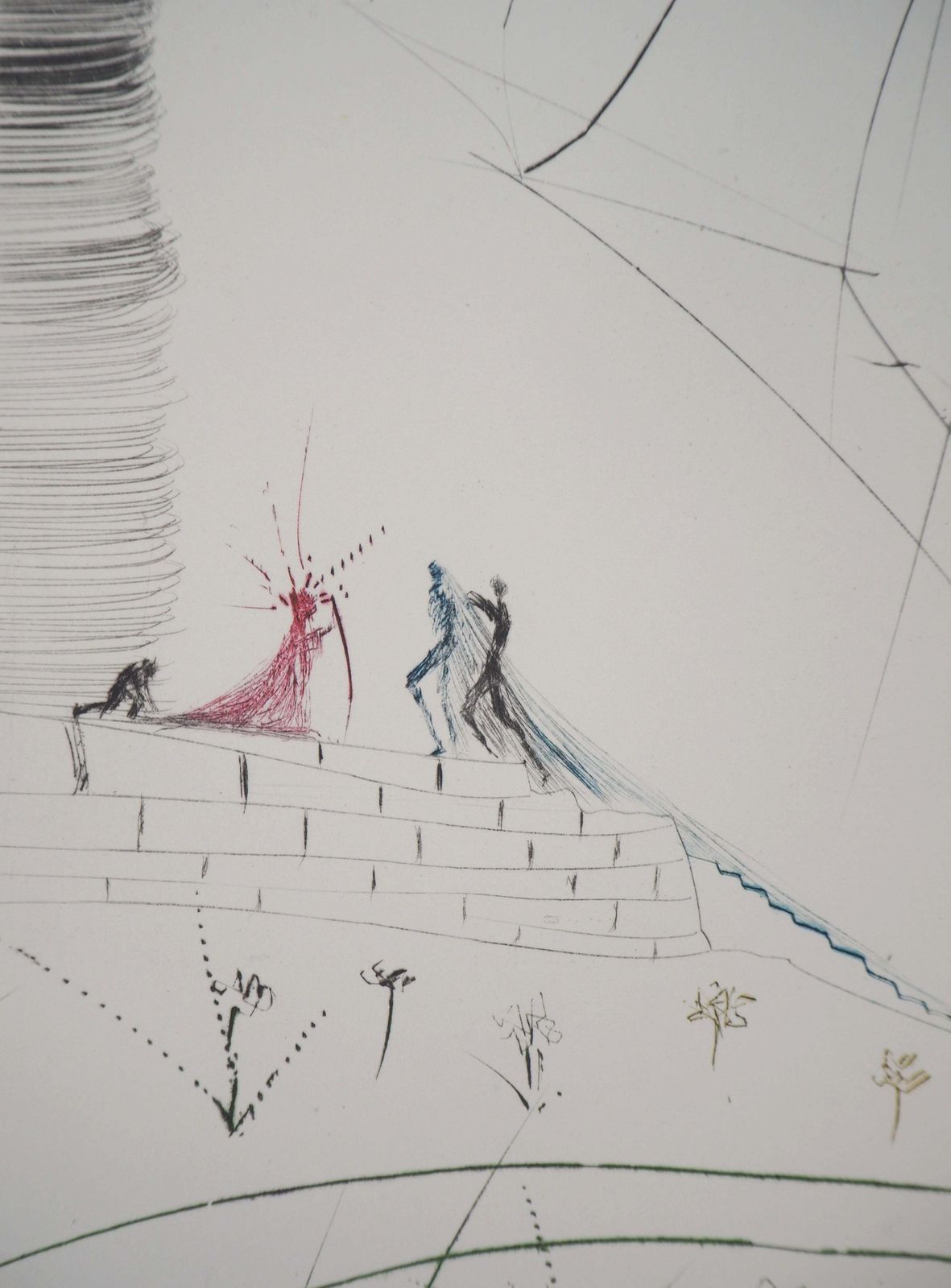 Salvador Dalí­The Arrival Of Iseult In Boat   Original Etching, Handsigned (Field #70 10g)1970 photo Art