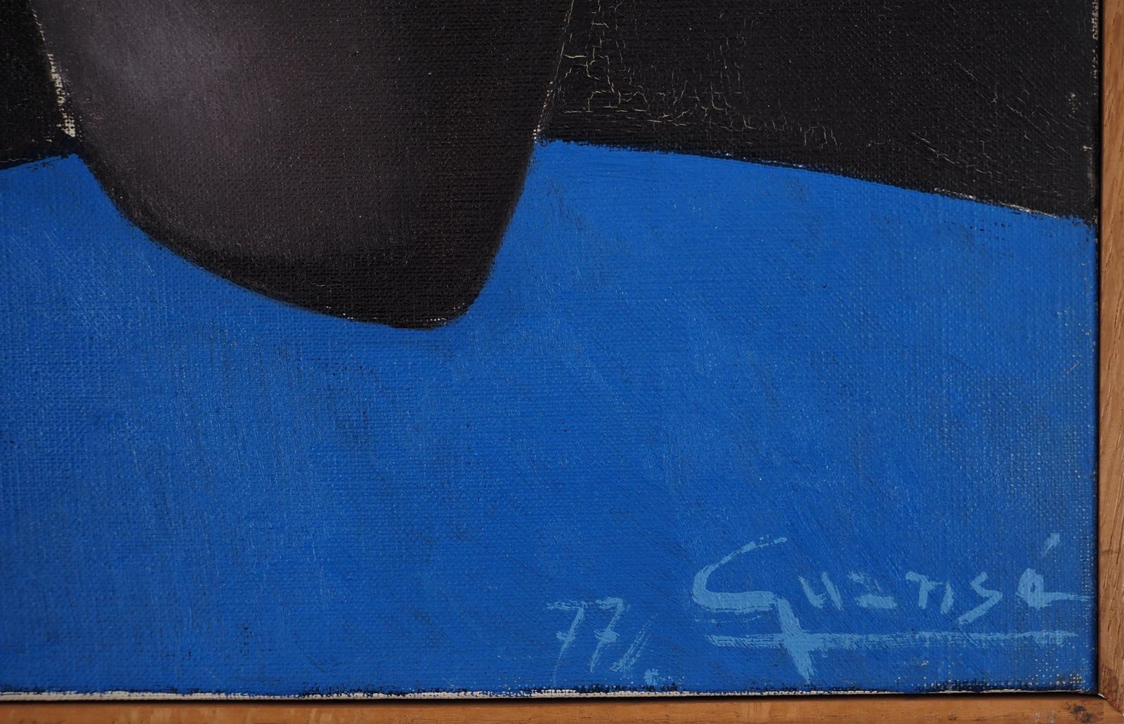Antonio Guansesurrealist Pipe Smoker   Original Oil On Canvas, Signed1977 photo furniture