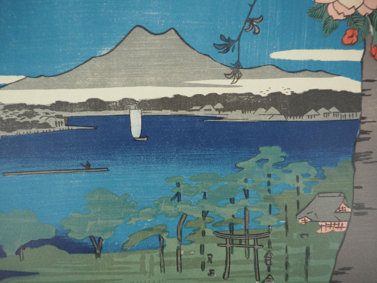 Japan, Suijin Shrine And Masaki On The Sumida River   Lithograph (Mourlot) photo for sale