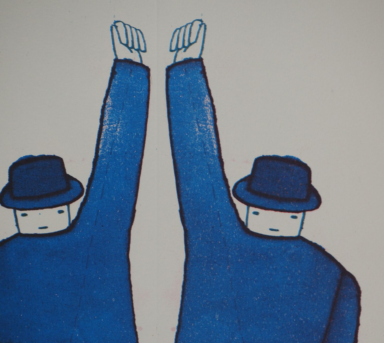 Jean Michel Folontwins : Men In A Mirror   Print : Grreeting Card For Galerie Chave 19771977 photo Art