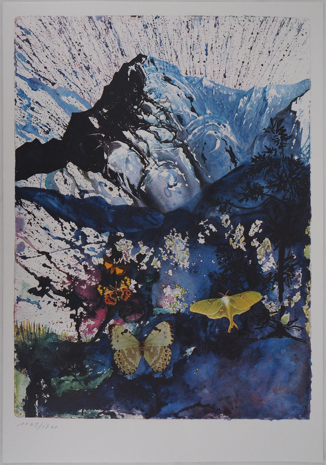 Salvador Dalí­Butterfly Suite : Les Alpes   Heliogravure   1969 (Field #69 2 C)1969