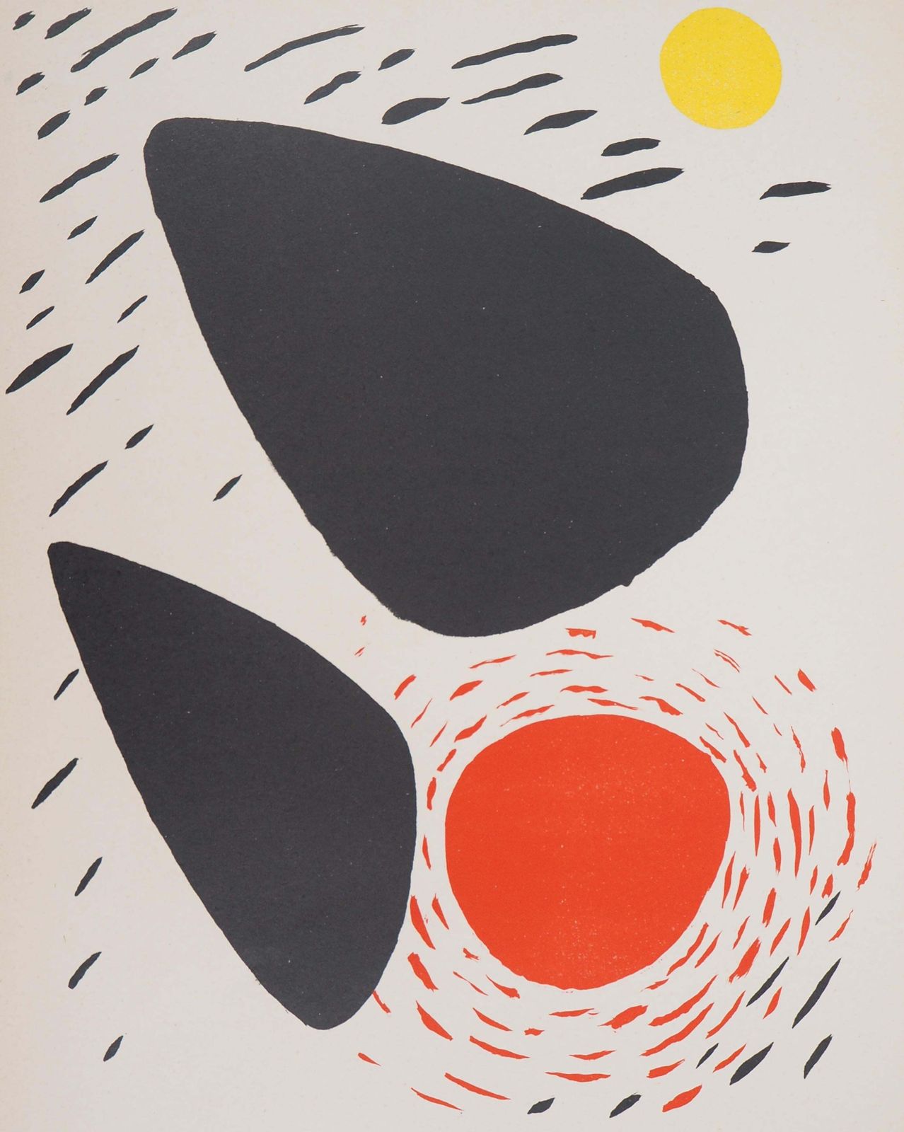 Alexander Calderrocks And Sun   Original Lithograph   Mourlot, 19521952 photo furniture