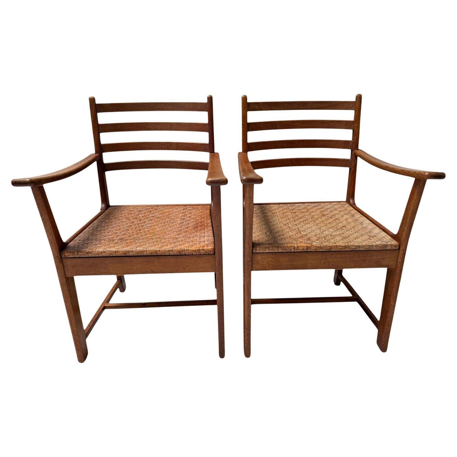 Two Modernist Art Deco Armchairs By Bas Van Pelt For My Home, 1930s