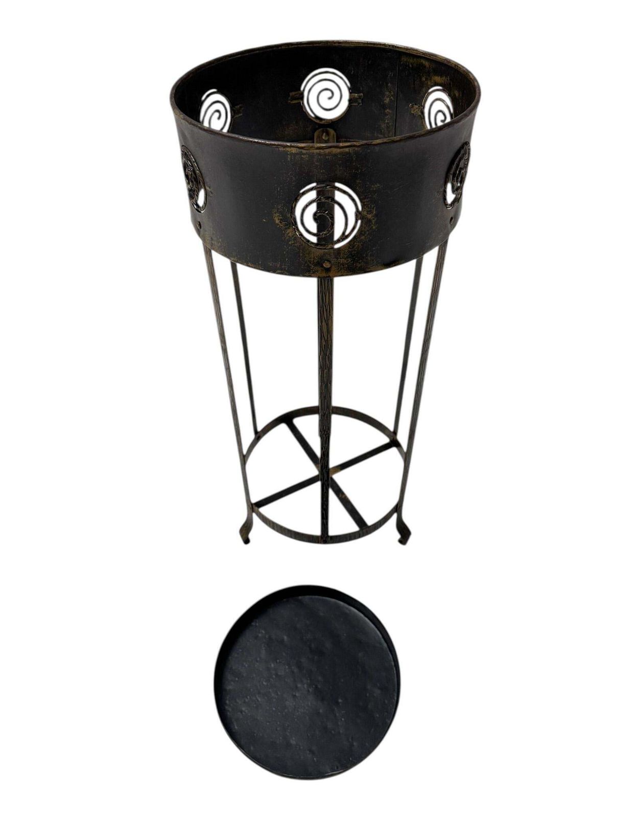 Vienna Secession Patinated Metal Umbrella Stand, 1900s photo furniture