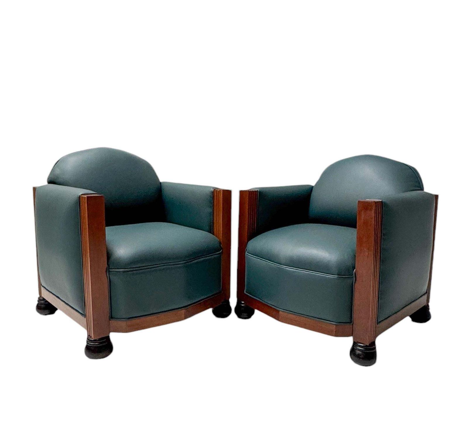 Two Art Deco Amsterdamse School Lounge Chairs By Fa. Drilling Amsterdam, 1920s photo for sale