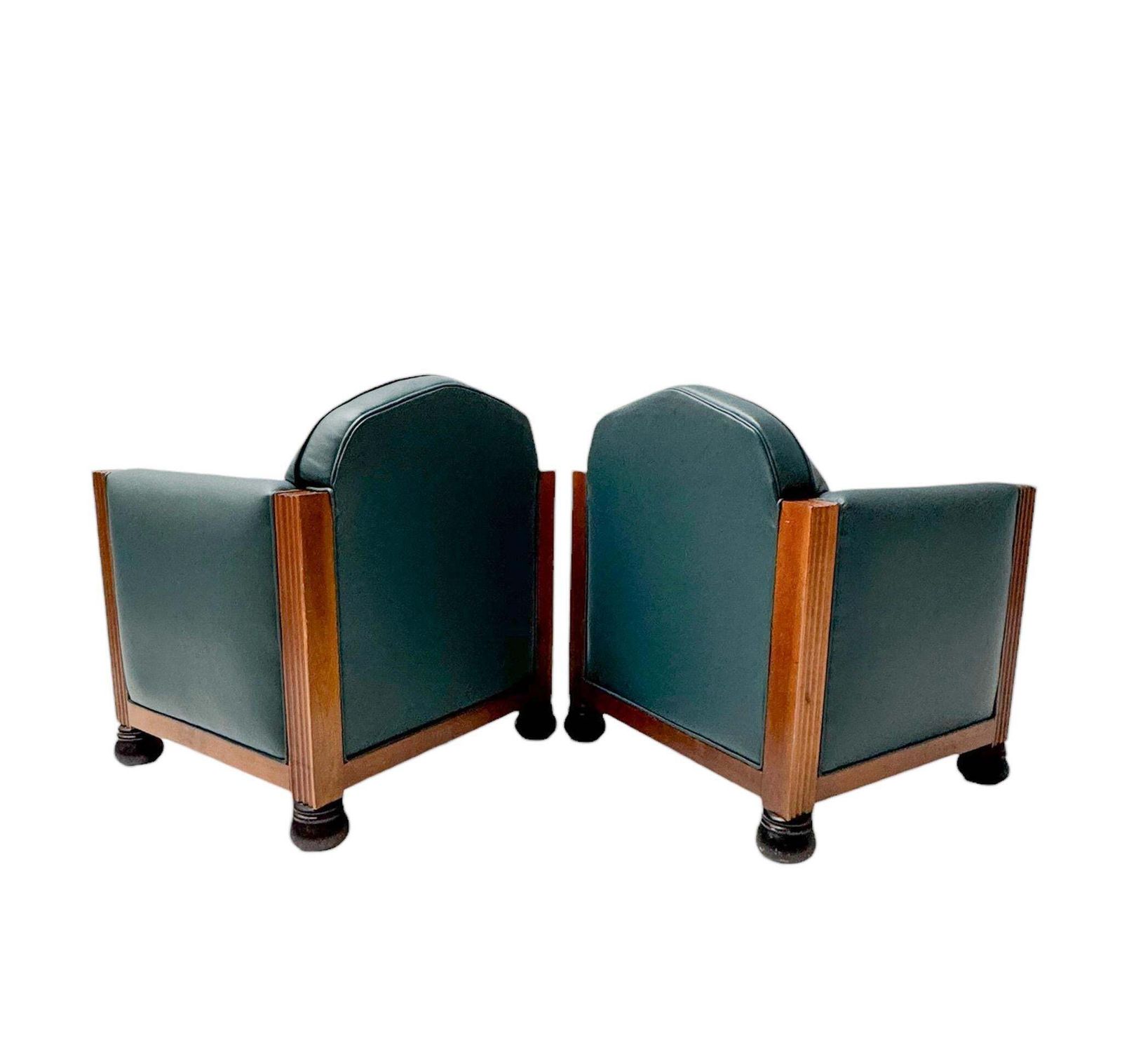 Two Art Deco Amsterdamse School Lounge Chairs By Fa. Drilling Amsterdam, 1920s photo vinterior