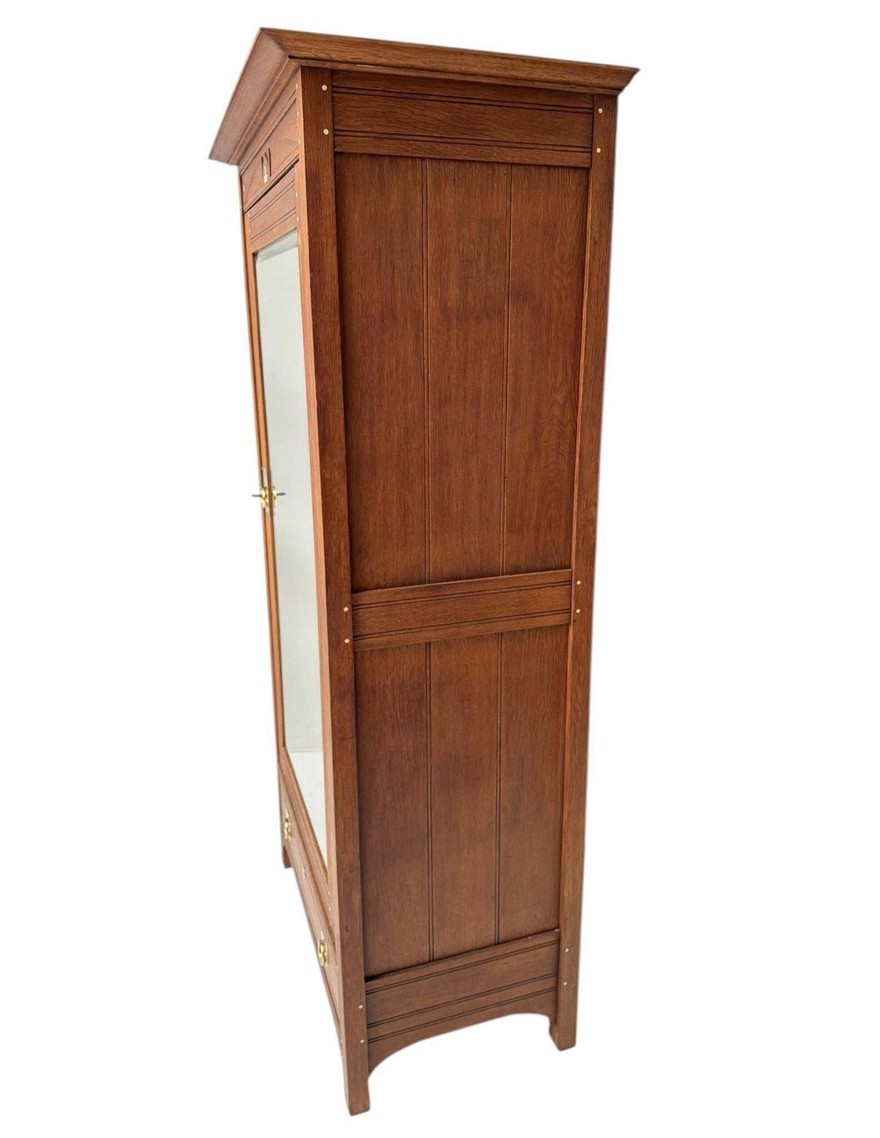 2788.0 Arts & Crafts One Door Armoire Or Wardrobe Onder Den Sint Maarten Style, 1900s photo