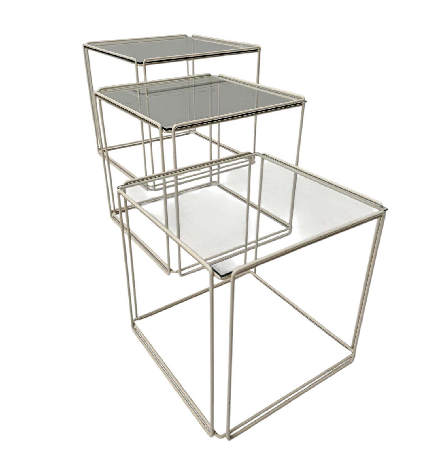 Mid Century Modern Isocele Nesting Tables By Max Sauze For Groupe S.A, 1970s photo vintage