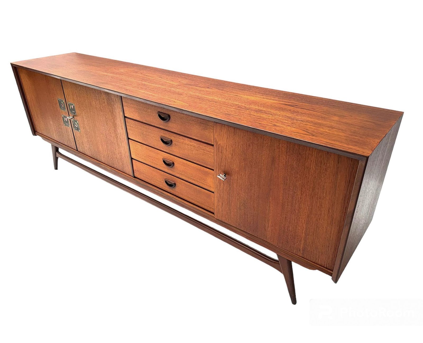 Mid Century Modern Credenza Or Sideboard By Louis Van Teeffelen For Wébé, 1960s photo Furniture