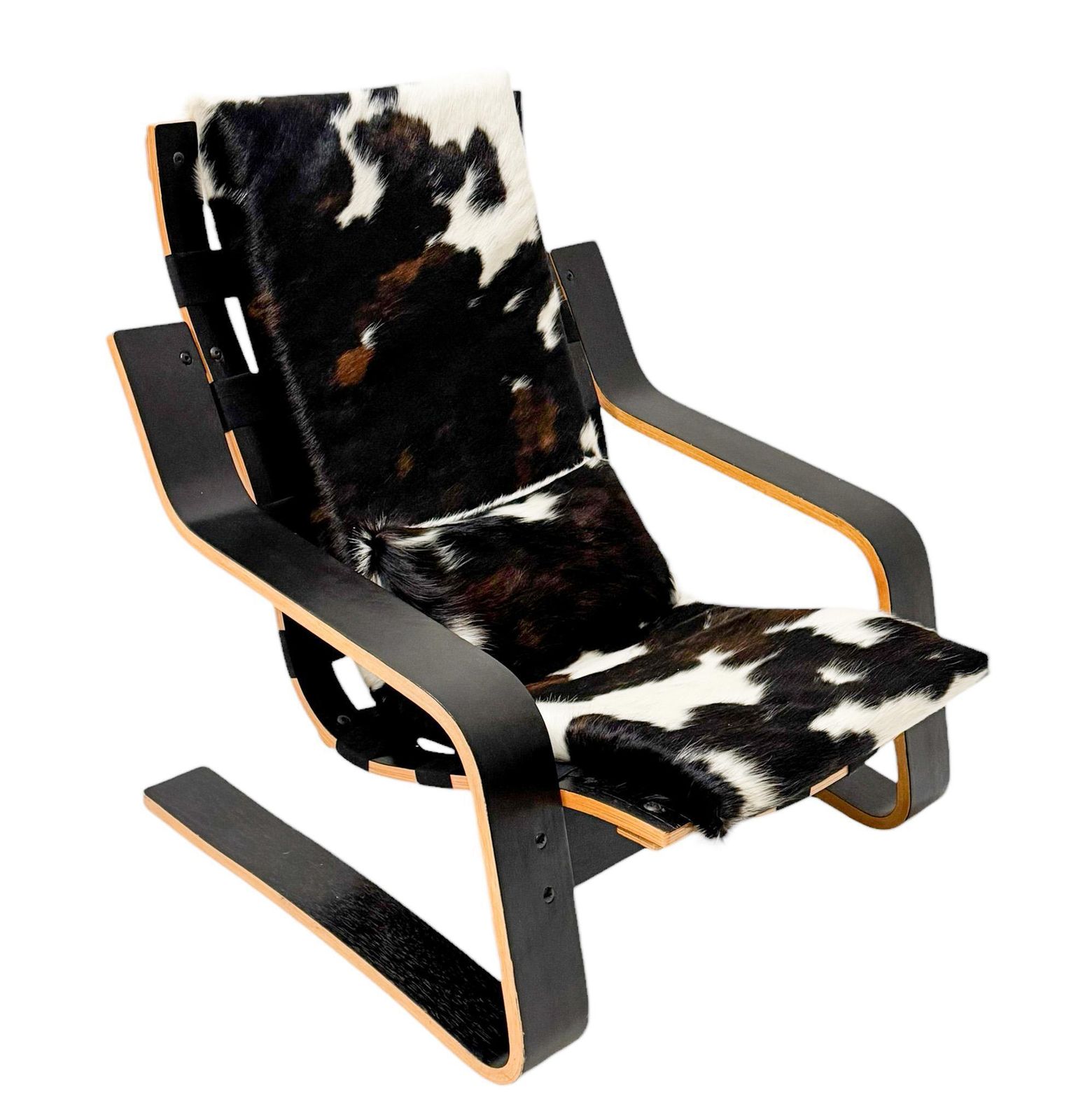 Mid Century Modern Sculptural Plywood Lounge Chair, The Netherlands 1970s photo for sale