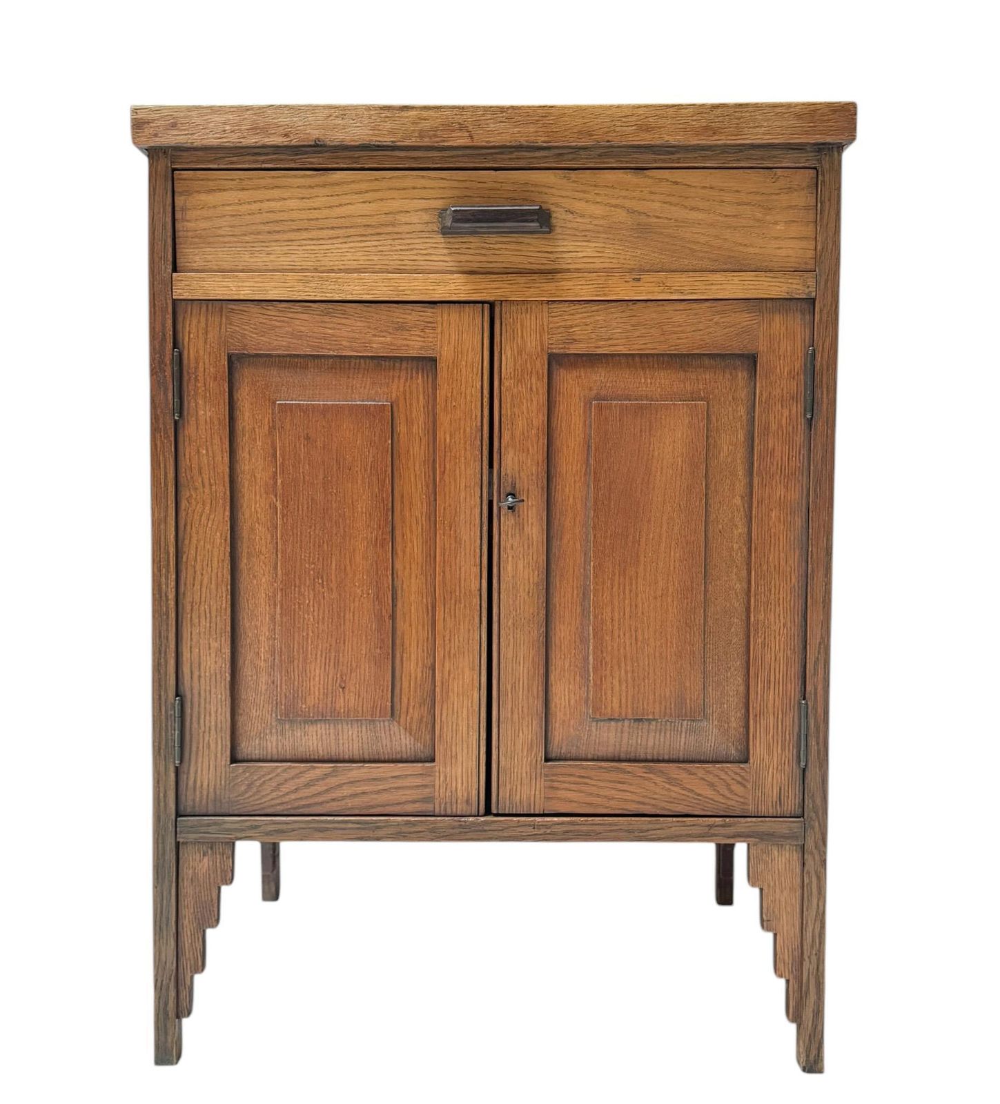 Art Deco Amsterdamse School Cabinet With Black Lacquered Top, 1920s photo furniture