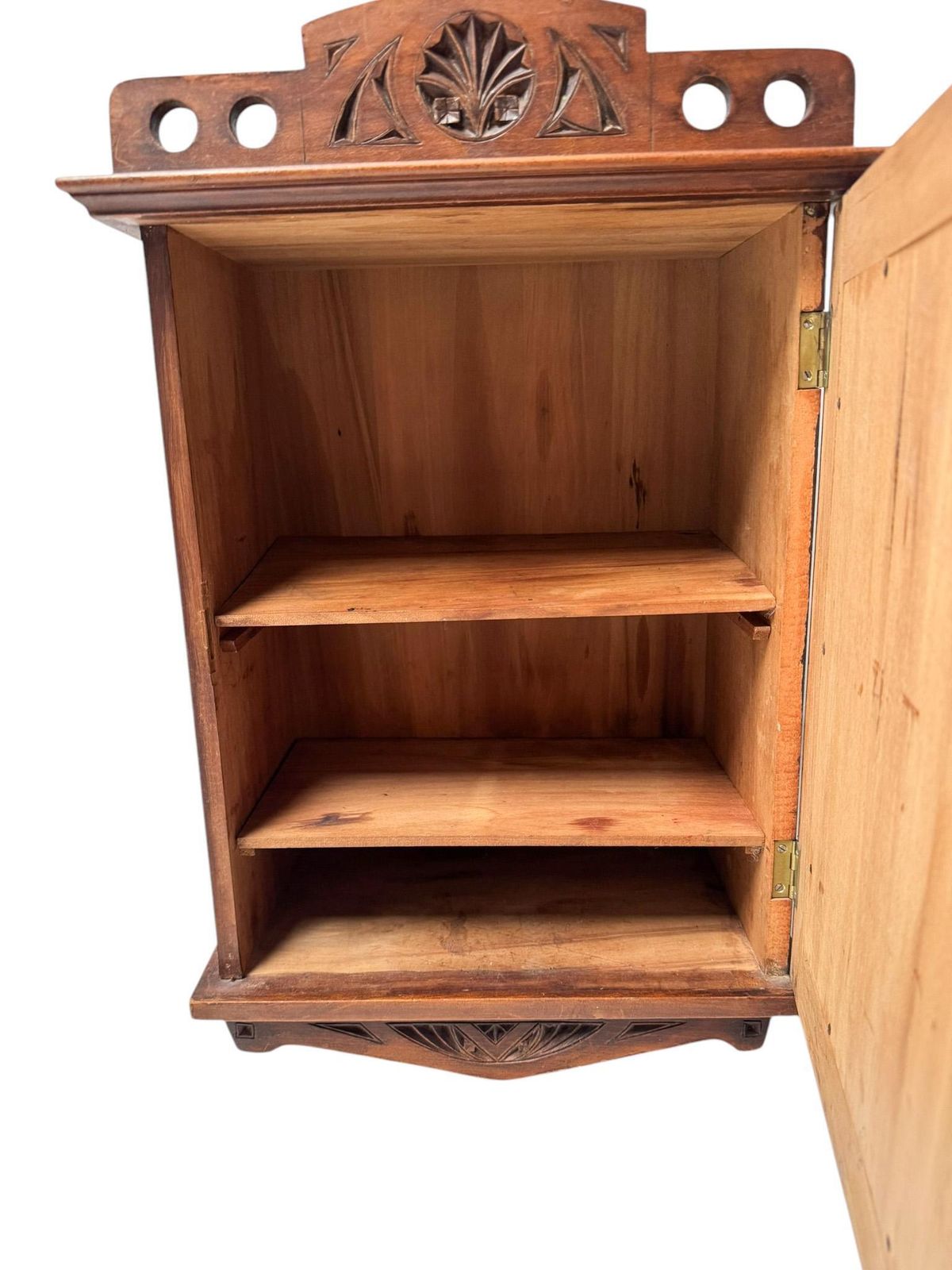 Arts & Crafts Art Nouveau Kerfschnitt Wall Cabinet, 1900s photo furniture