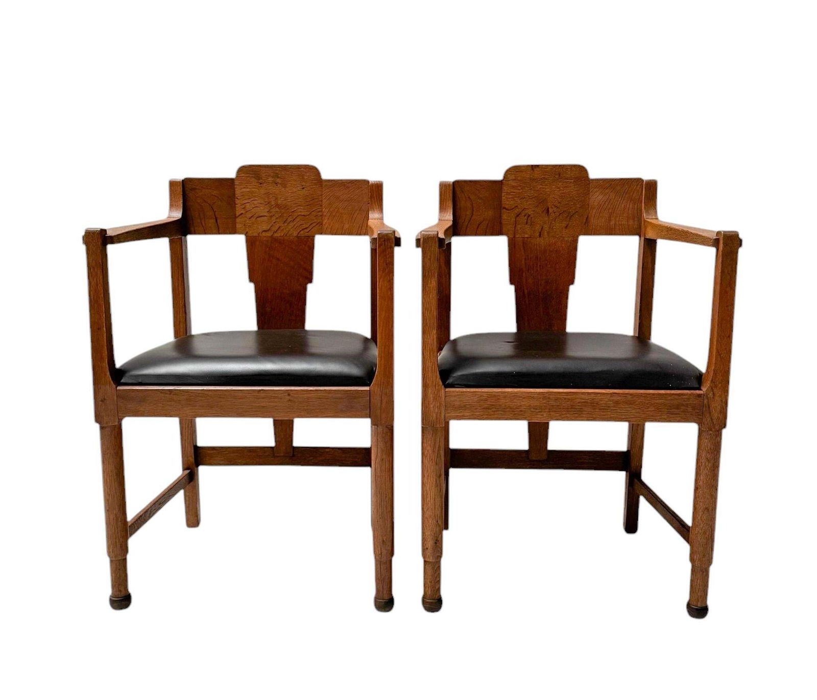 Two Art Deco Amsterdamse School Armchairs, By Frits Spanjaard, 1920s photo furniture