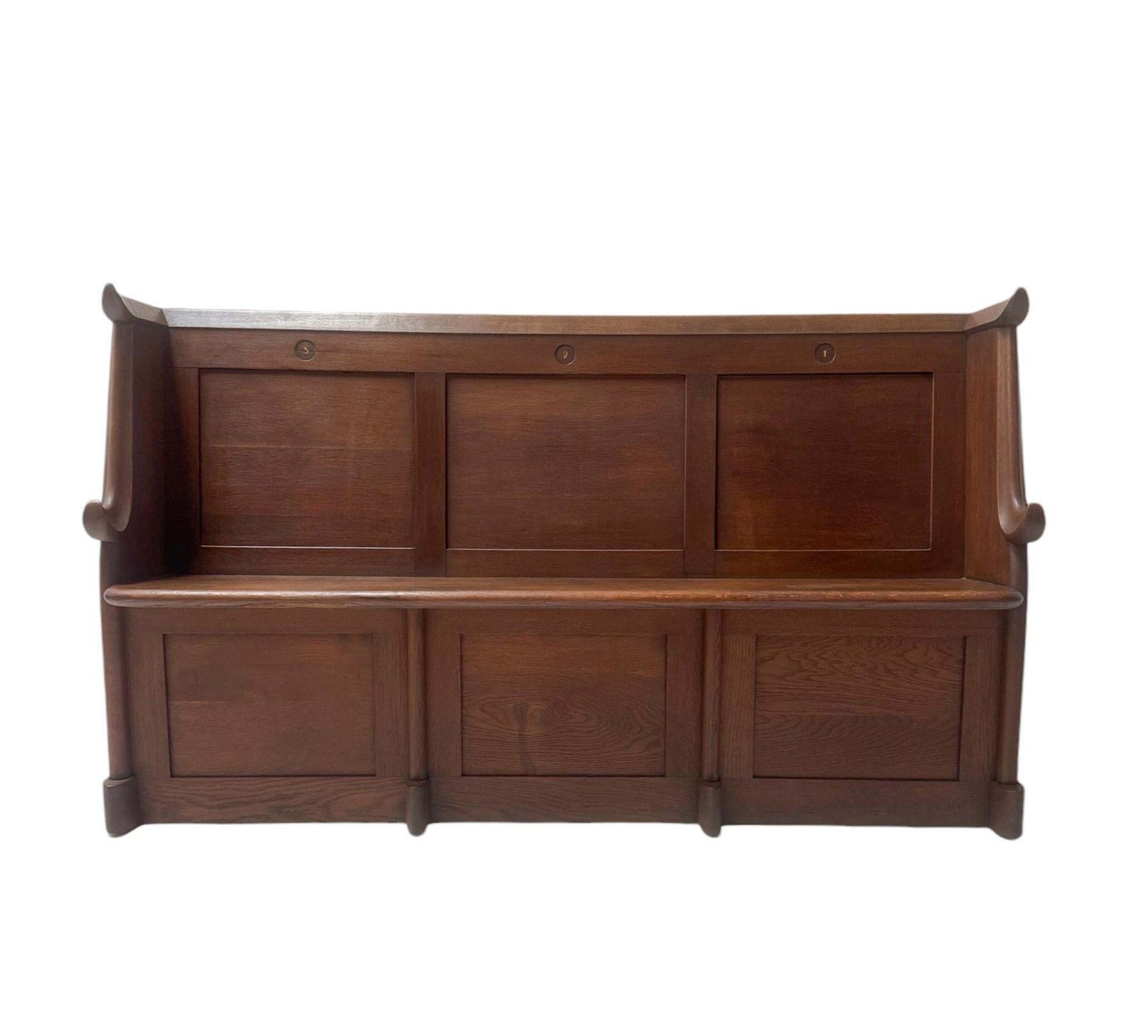 Willem Penaat Art Deco Amsterdamse School Three Seat Bench, 1920s photo vinterior