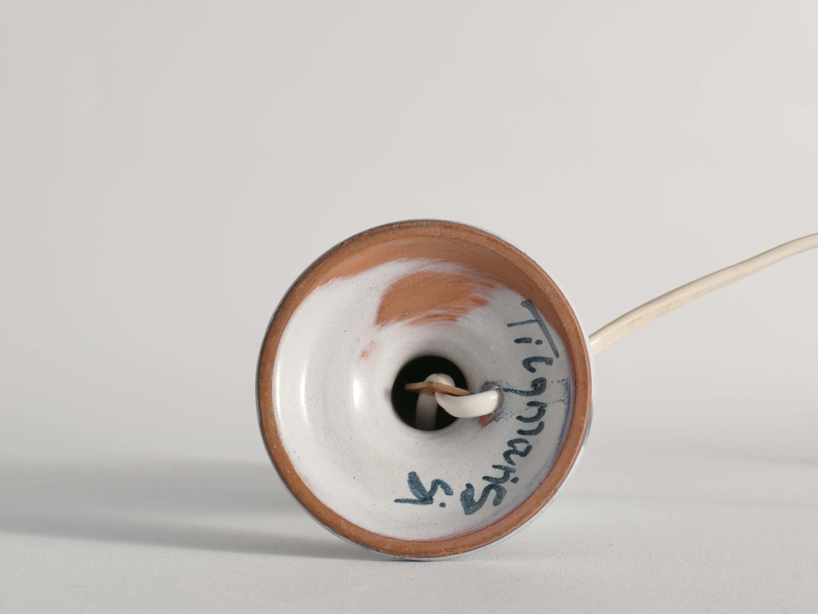 459.0 Scandinavian Modern Ceramic Butterfly Motif Table Lamp By Tilgmans, Sweden 1960 photo