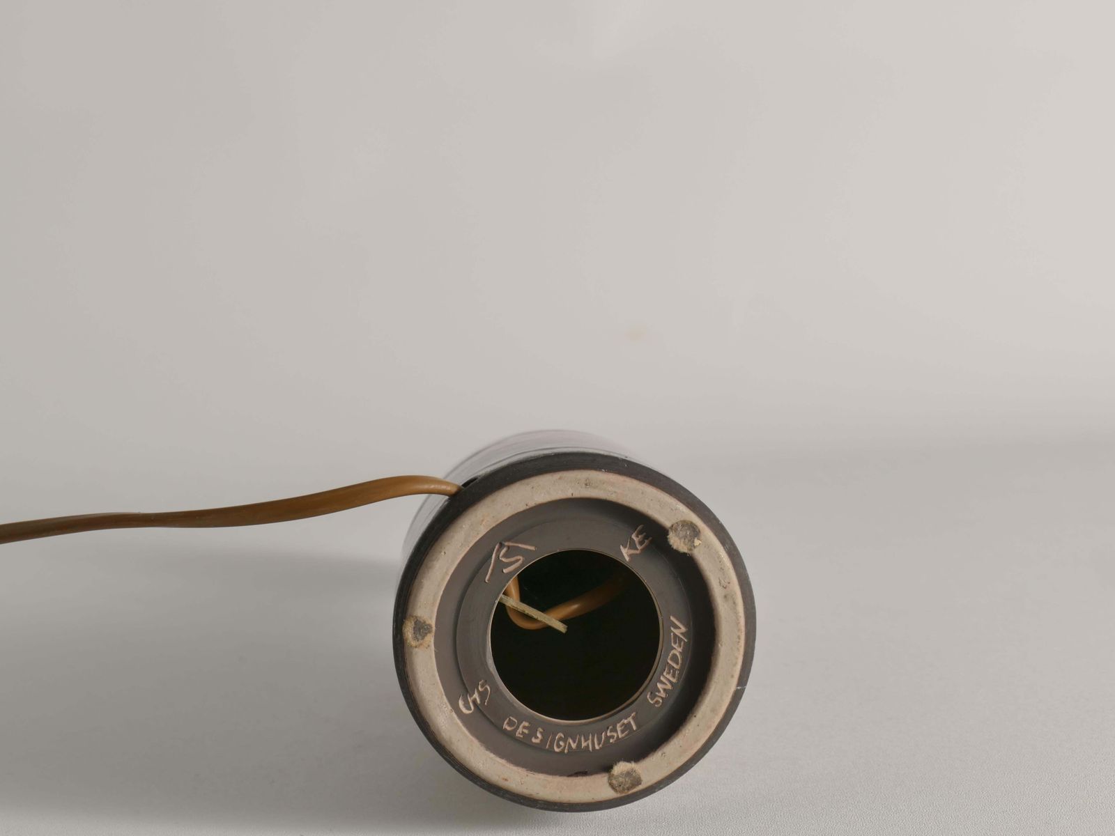 Lighting Brown Stoneware Table Lamp By Carl Harry Stålhane, Designhuset, Sweden 1960s photo