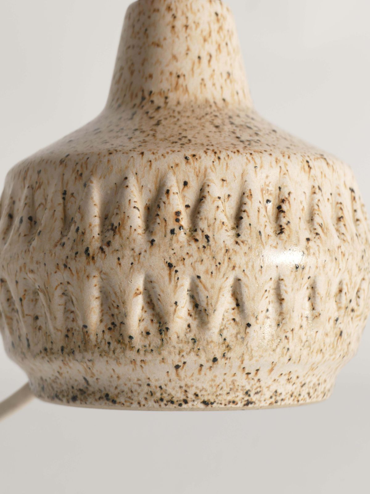 photo furniture Mid Century Modern Brown Speckled Stoneware Table Lamp By Ego, Sweden 1960s