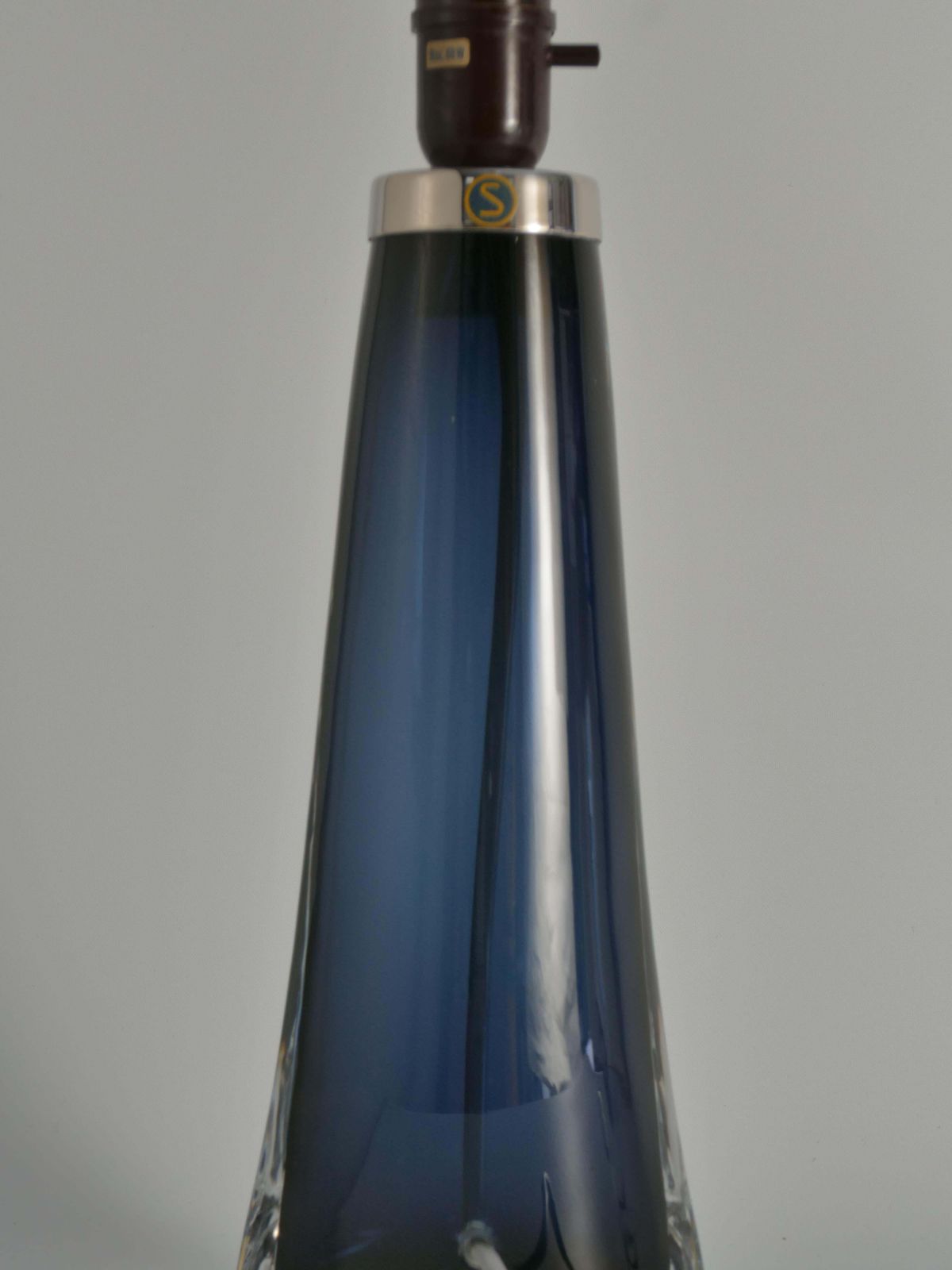Blue Crystal Glass Table Lamp Model Rd 1566 By Carl Fagerlund, Orrefors, 1960s photo buy