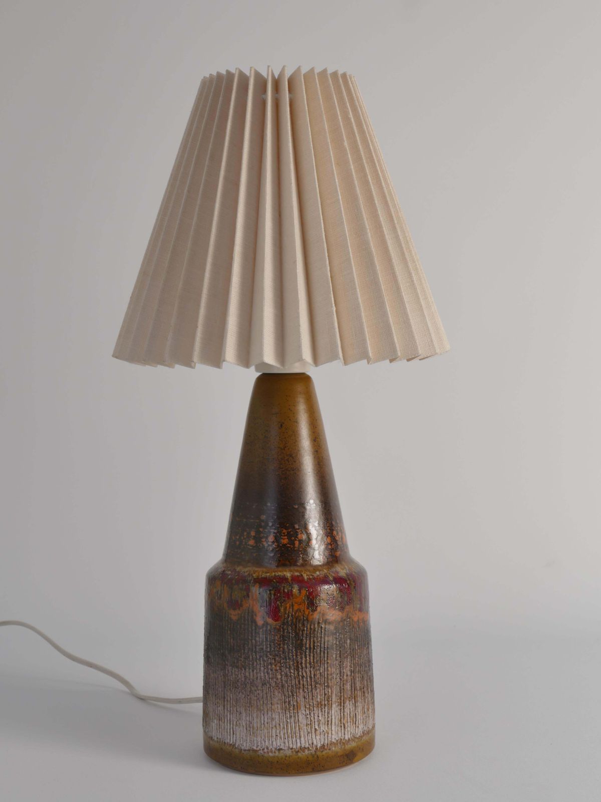 Unique Scandinavian Modern Brutalist Ceramic Table Lamp By Tilgmans, Sweden photo furniture