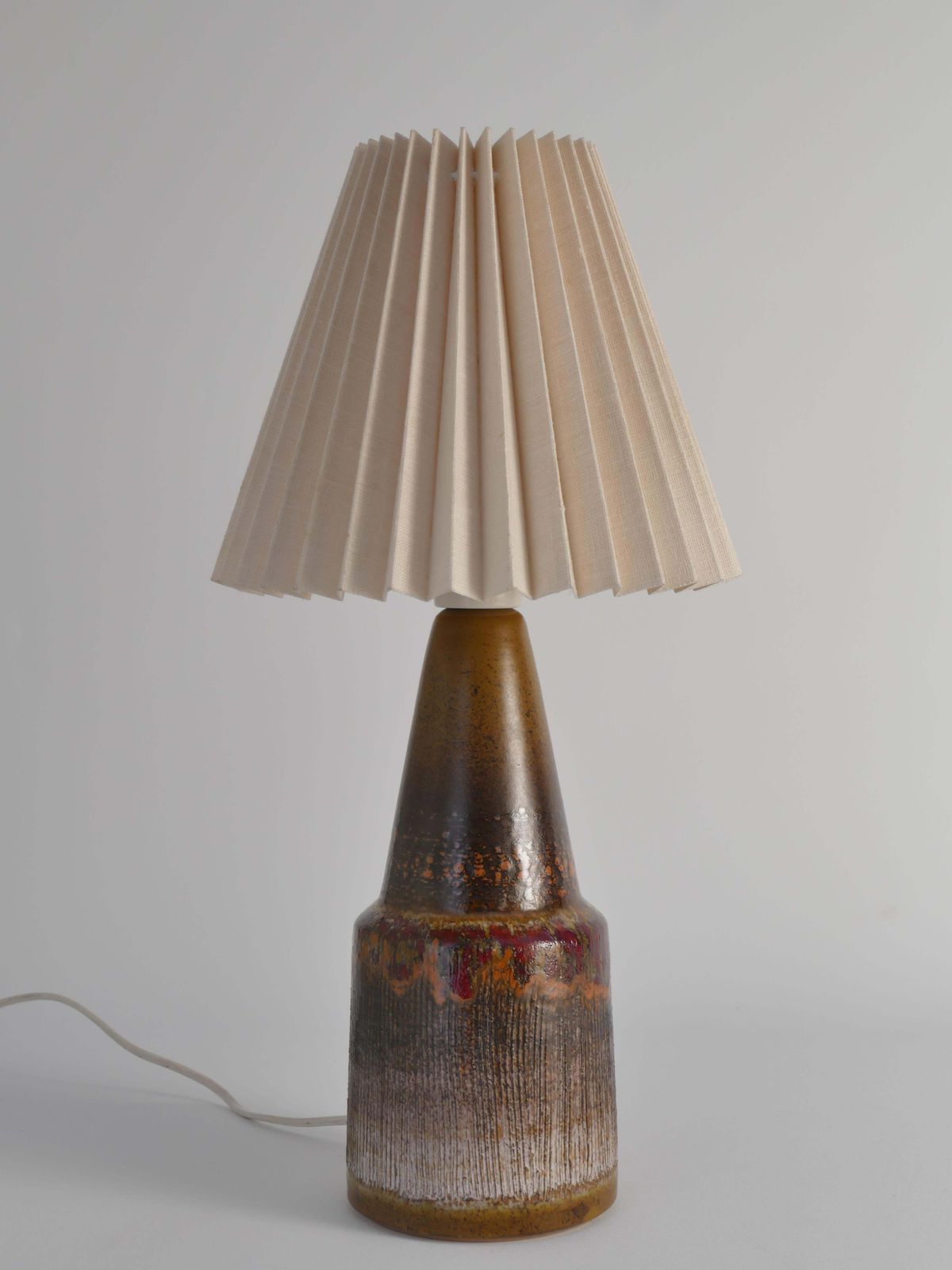 Unique Scandinavian Modern Brutalist Ceramic Table Lamp By Tilgmans, Sweden photo for sale