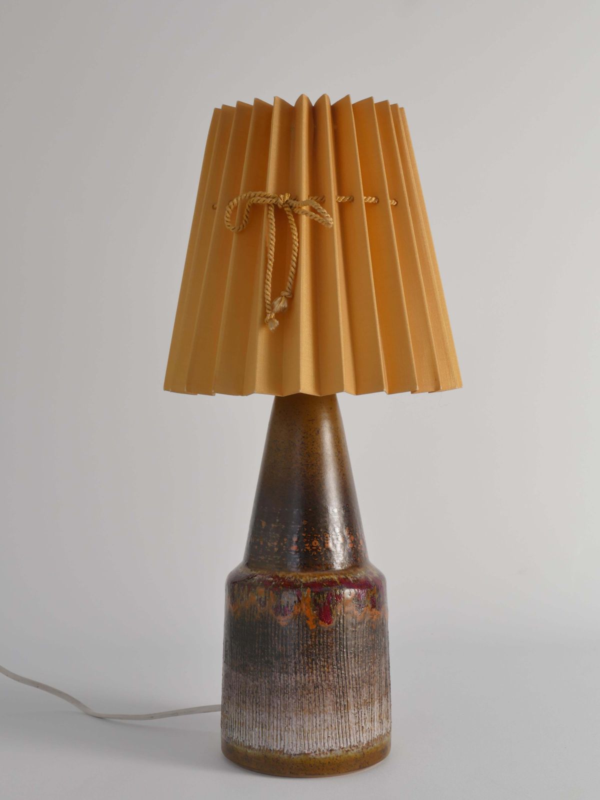Unique Scandinavian Modern Brutalist Ceramic Table Lamp By Tilgmans, Sweden photo vintage