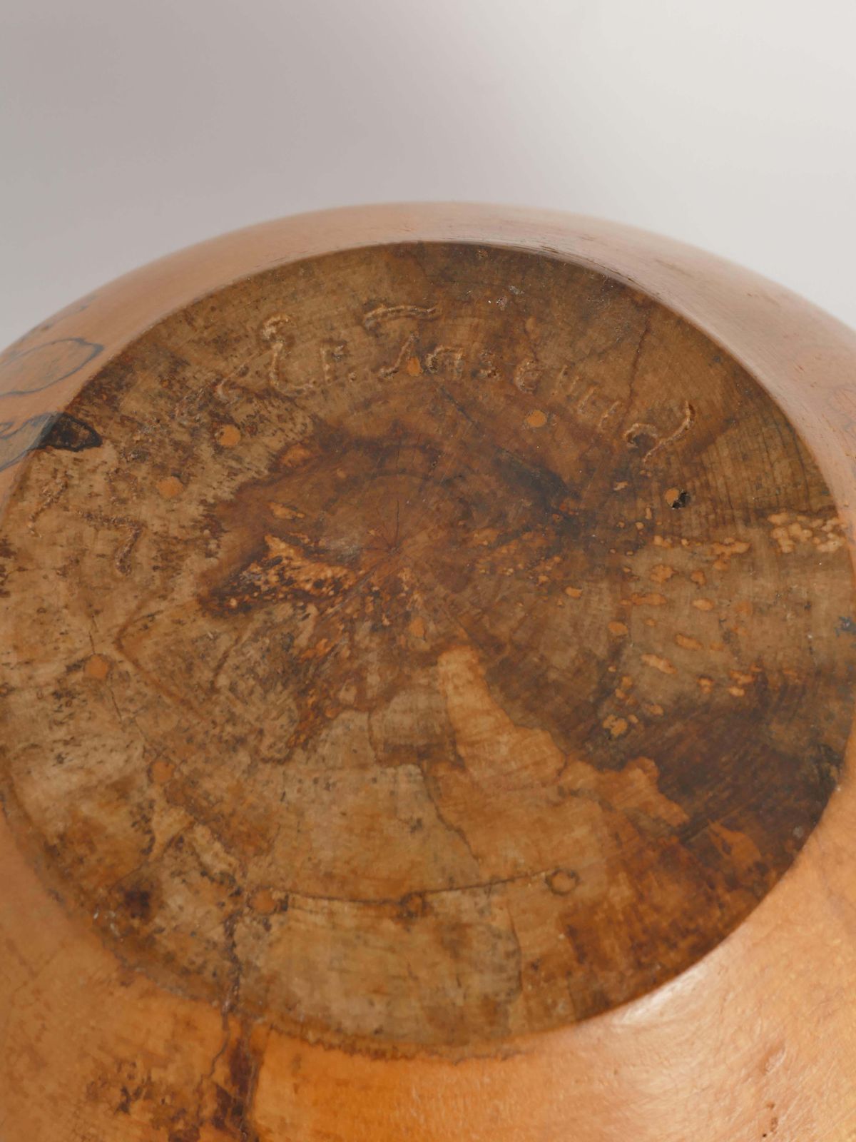 Home Decor Mid Century Modern Hand Carved Wood Bowl, James Eriksson, Tasserud Sweden 1970s photo